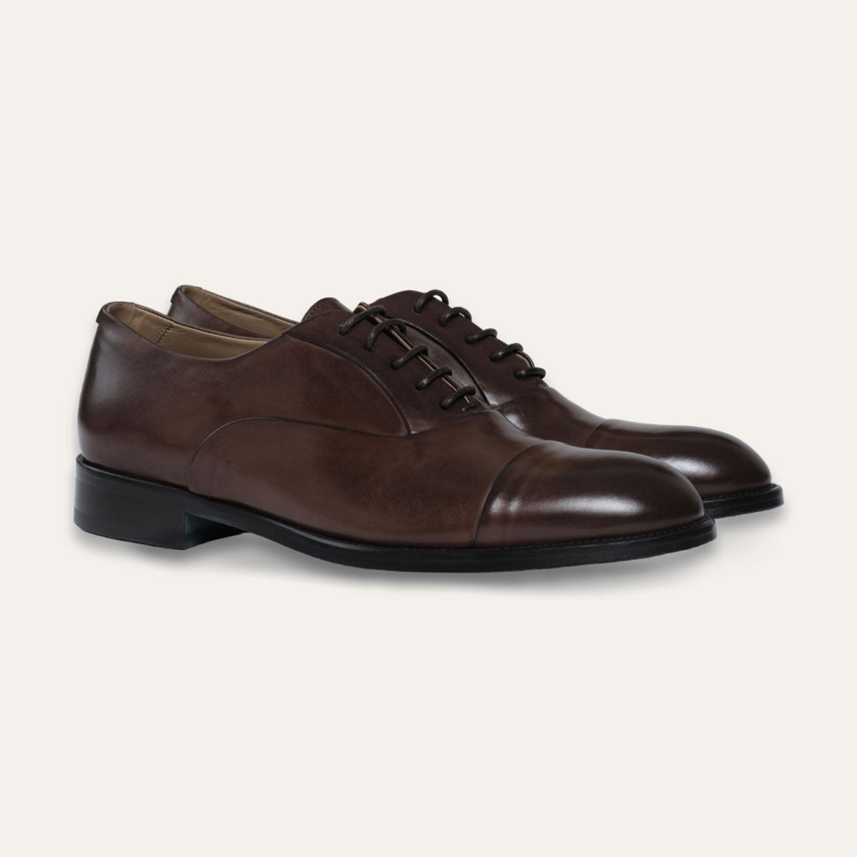 Dellovo Cilea oxford uomo pelle testa di moro
