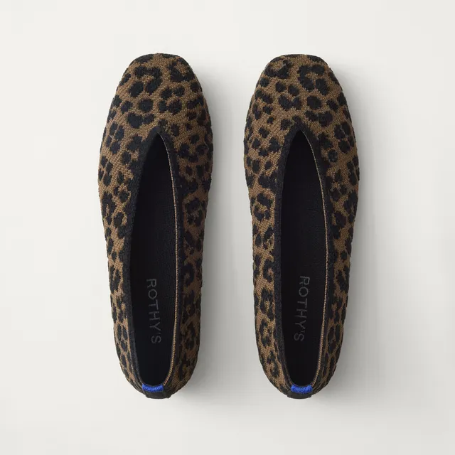 Rothy's The Max Square Ballerina ballerine spotted cat maculate