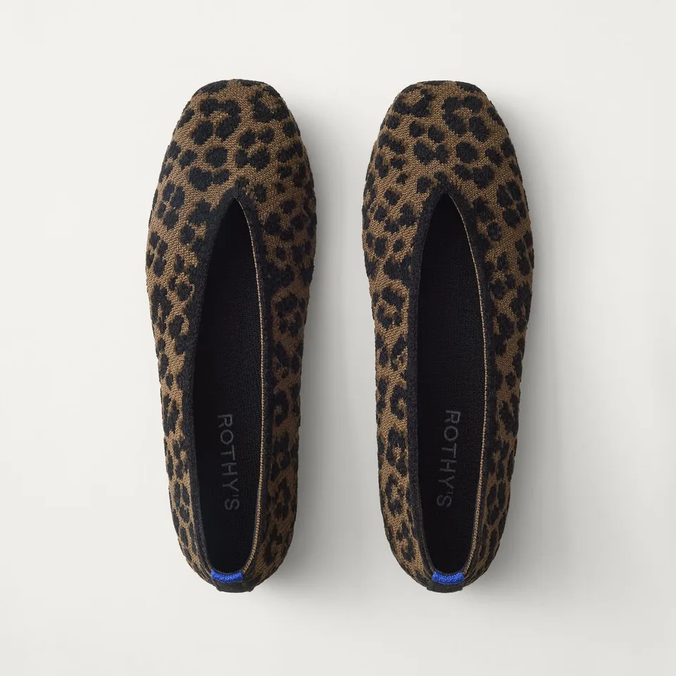 Rothy's The Max Square Ballerina ballerine spotted cat maculate