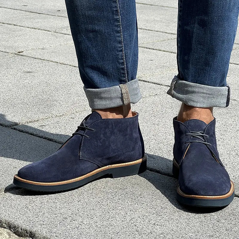 Sandro Barbera 2582 desert boots camoscio blu 42