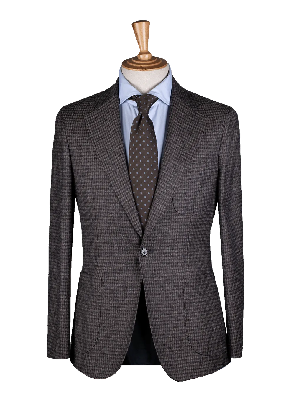 Stefano Bemer Giacca Overshirt Marrone Quadri Lana Cotone 48