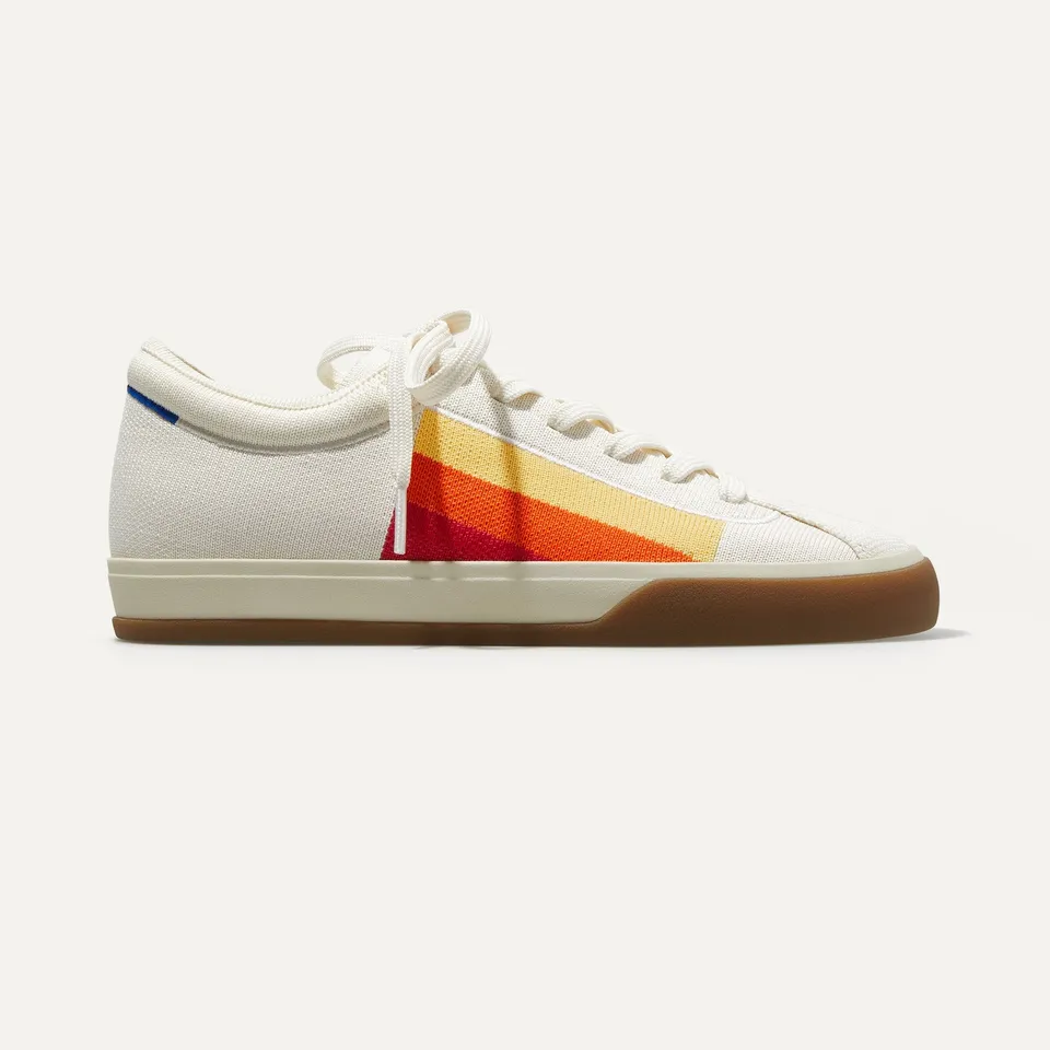 Rothy's Lace Up Sneaker sneakers Yellow Candy Stripe lavabili