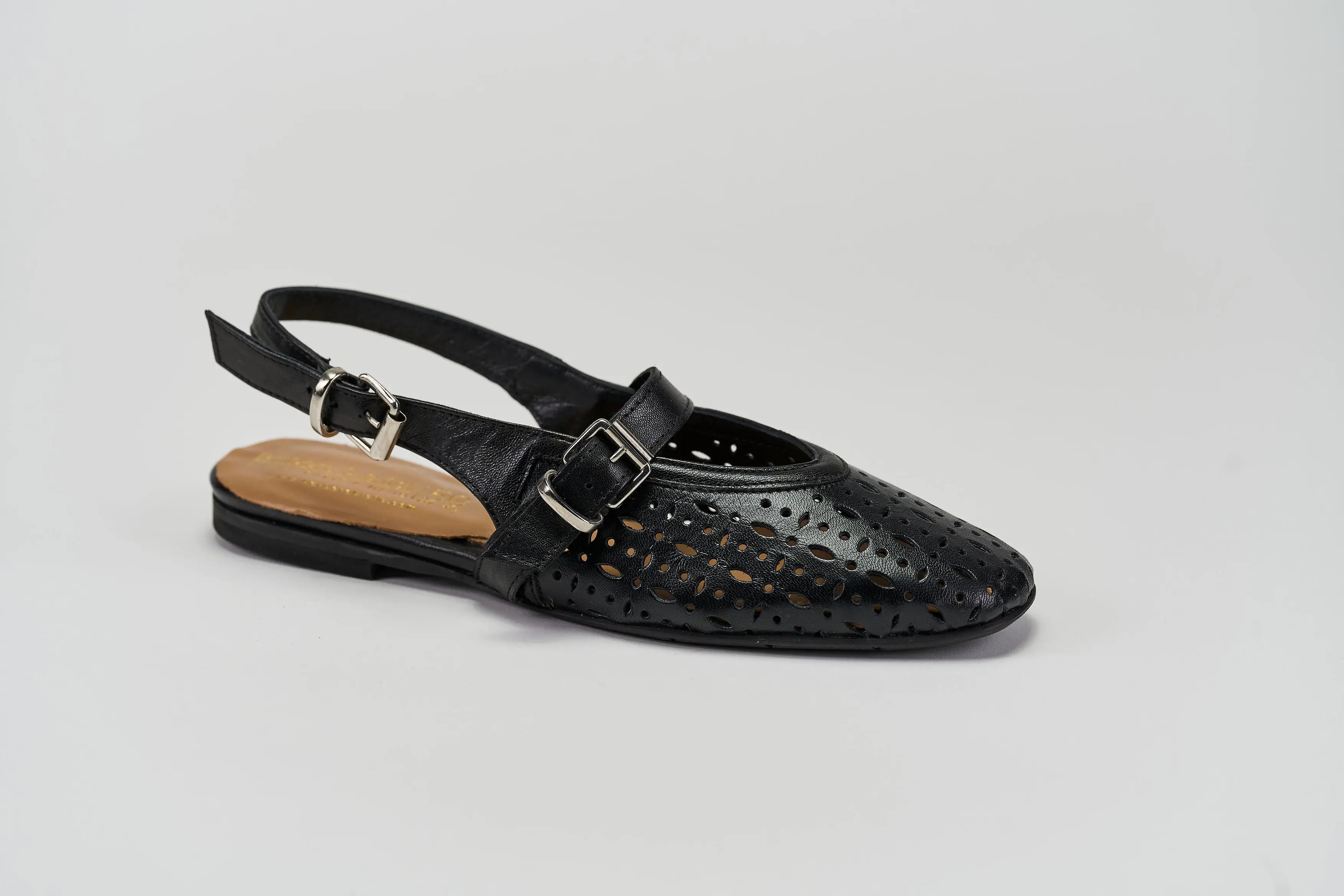 Sandro Barbera & Figli Ambra 13 sandali donna pelle nero traforato