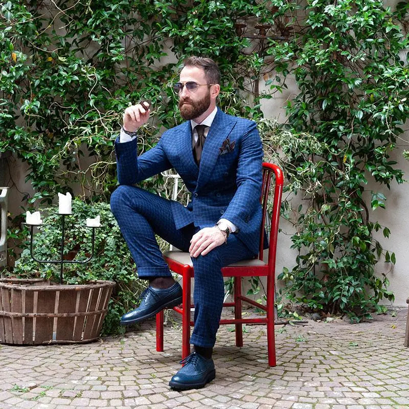 Sandro Barbera 1009 Montebianco stringate uomo blu Vibram