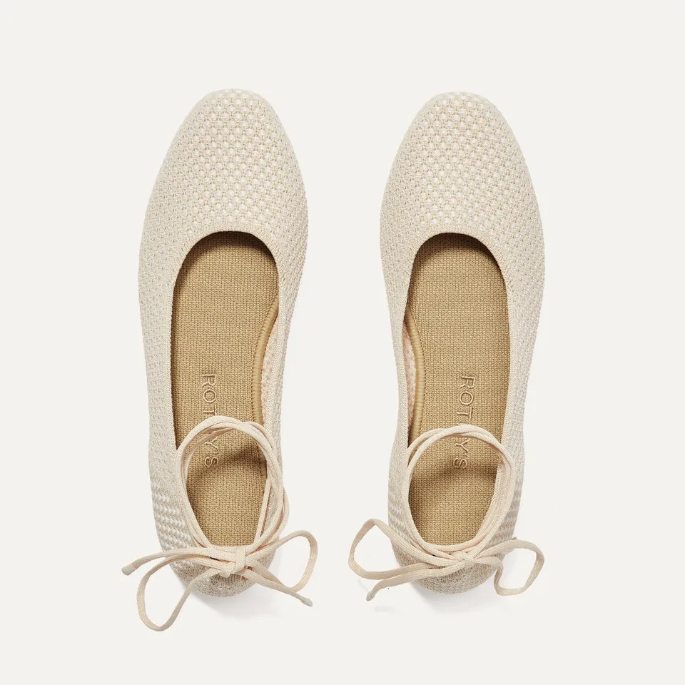 Rothy's The Square Wrap sandali Blanc punta quadrata