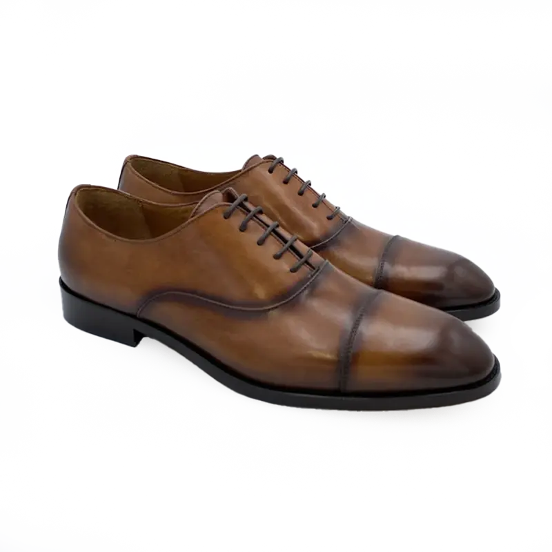 Sandro Barbera Tinte a Mano 42230 scarpe oxford marrone pelle