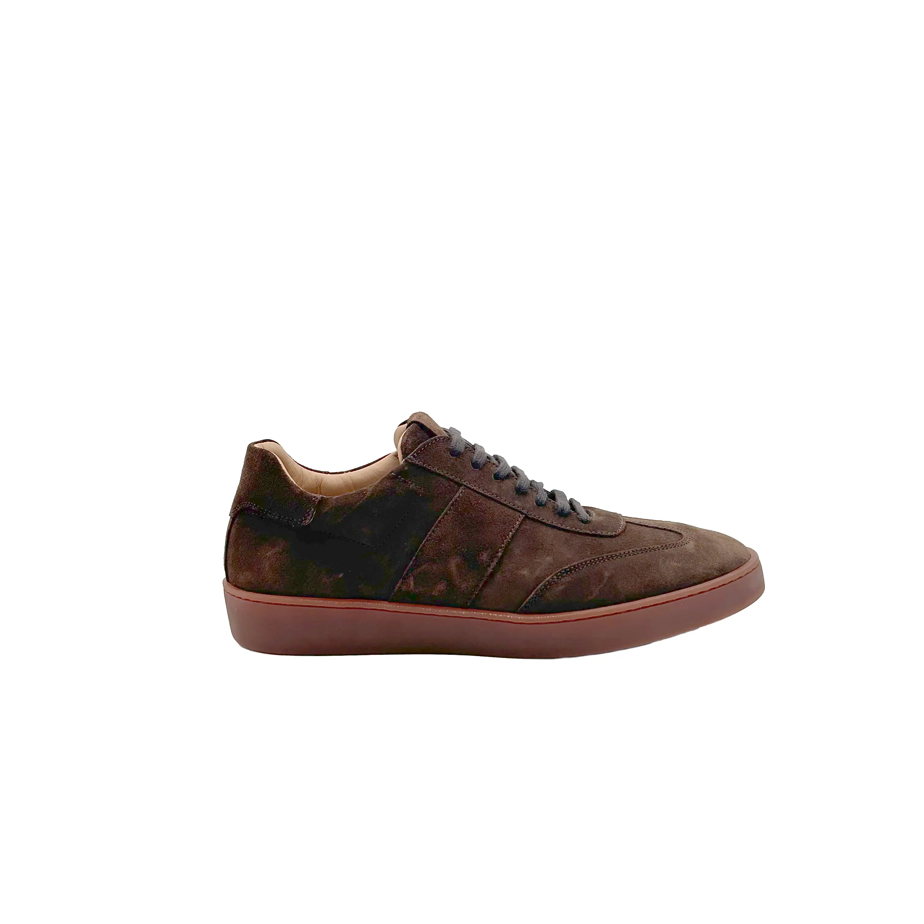 Sandro Barbera Fungiatt sneaker uomo marroni scamosciate