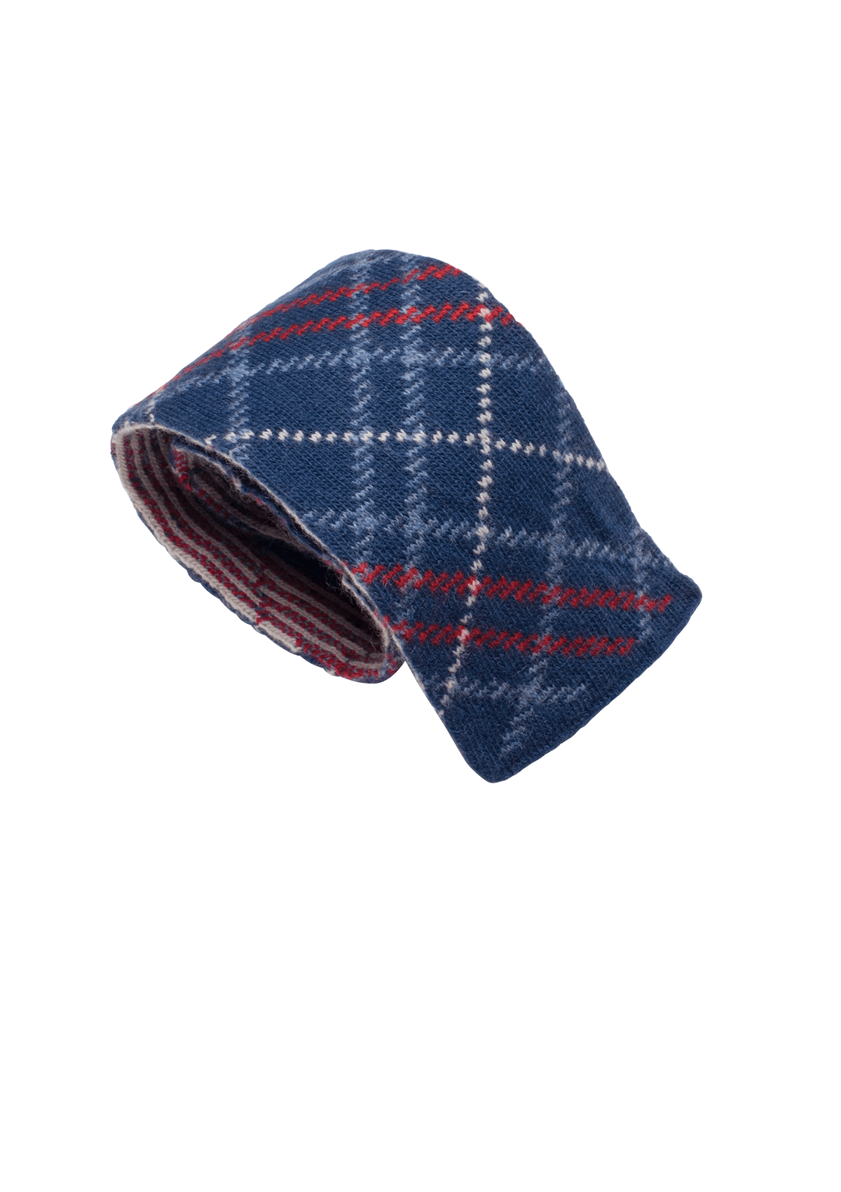 Stefano Bemer Maglia cravatta lana blu Pattern 6 8 cm
