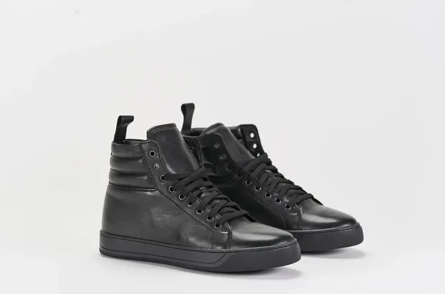 Sandro Barbera Boxer sneaker uomo nero pelle bufalo