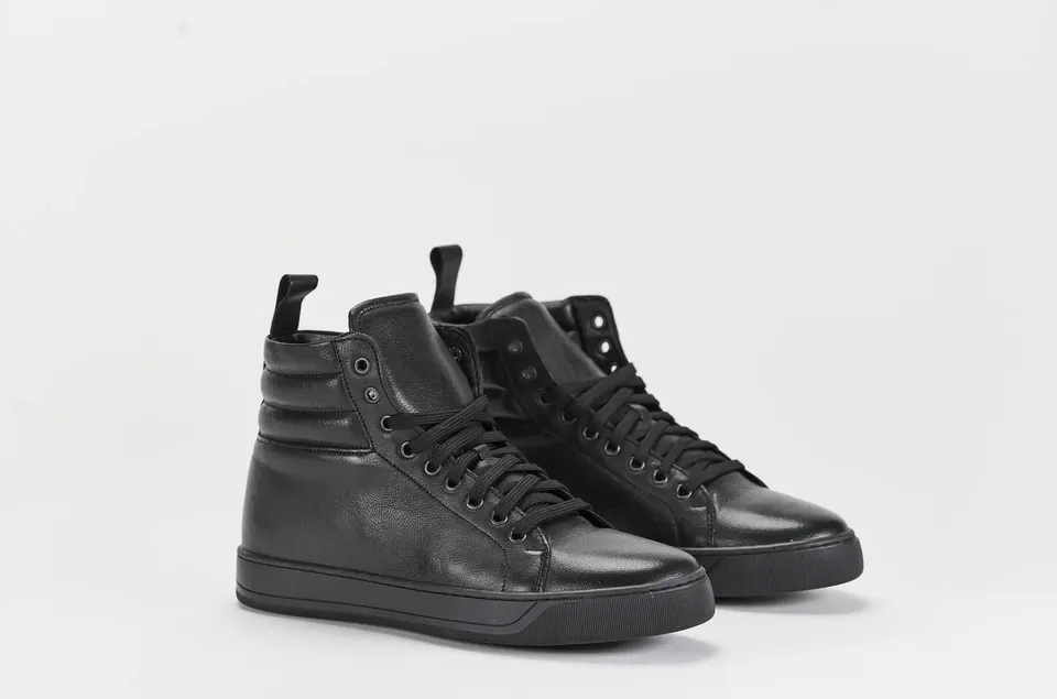 Sandro Barbera Boxer sneaker uomo nero pelle bufalo