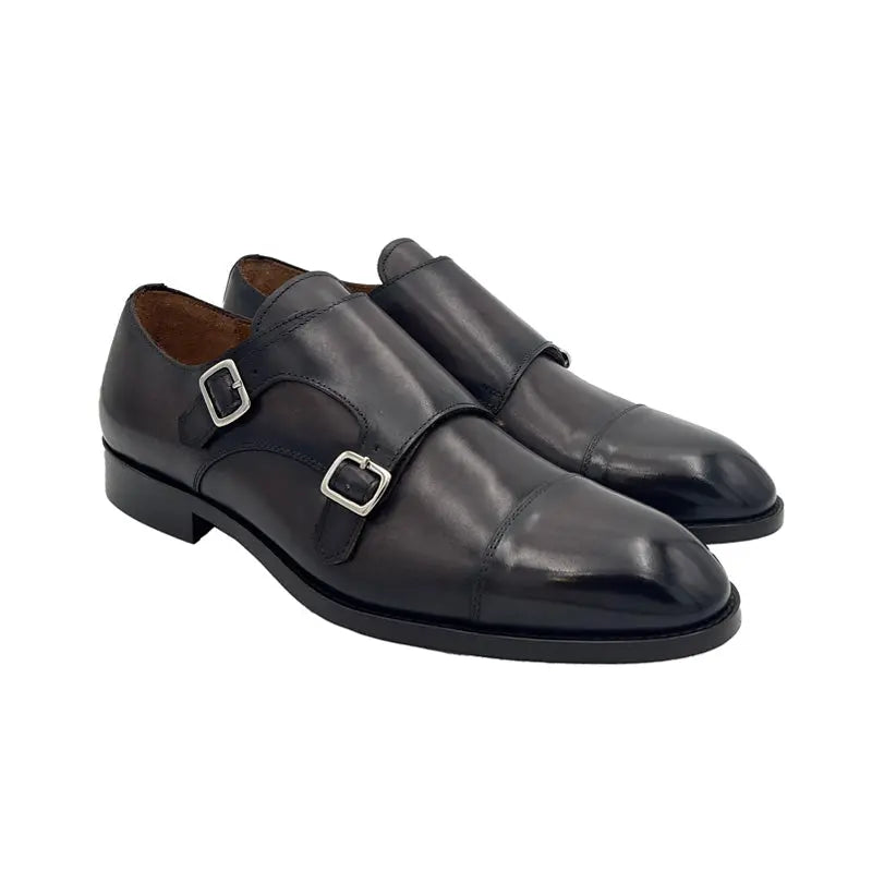 Sandro Barbera 43206 double monk uomo moro tinti a mano