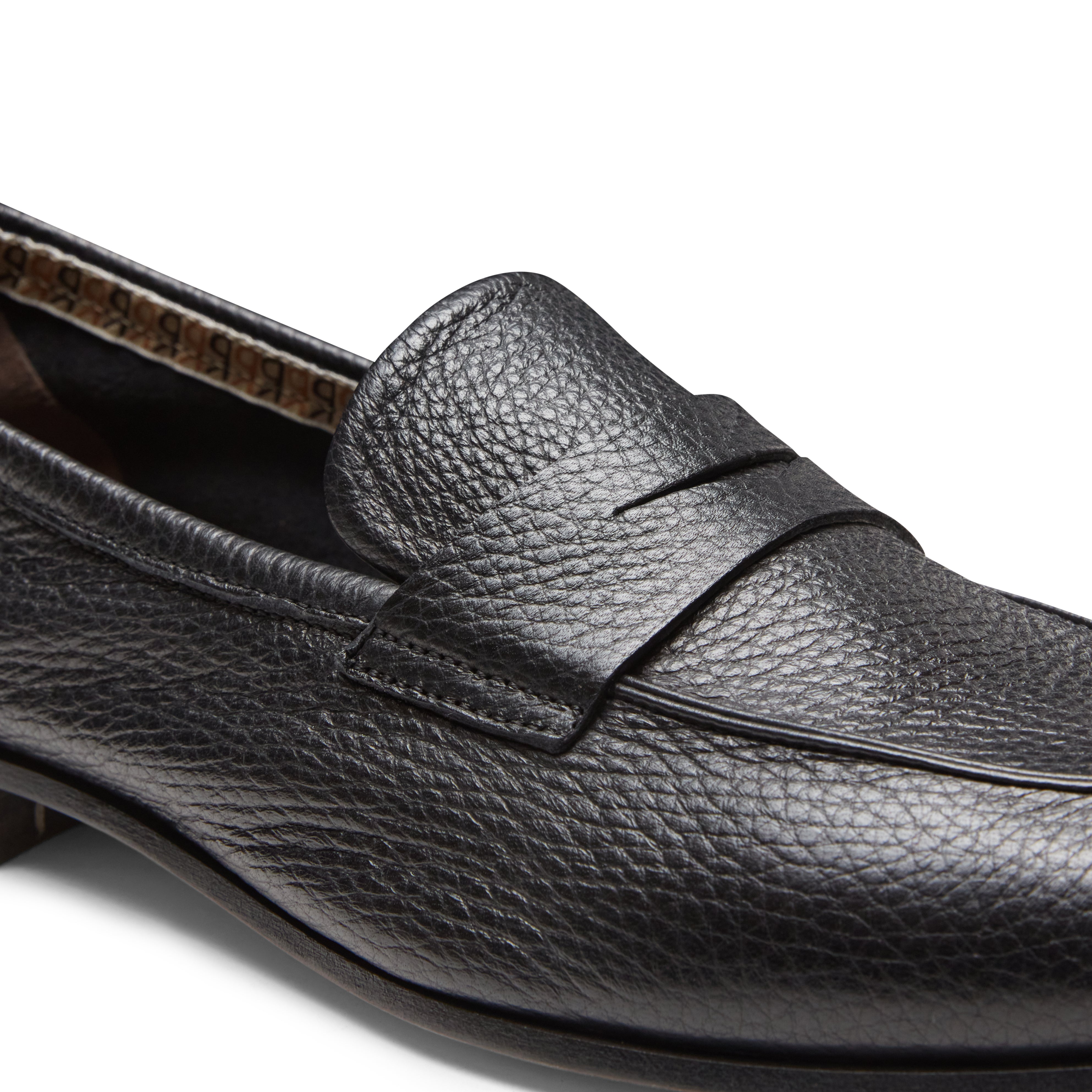 F.lli Rossetti Estate Mocassino Uomo Nero Pelle Cervo
