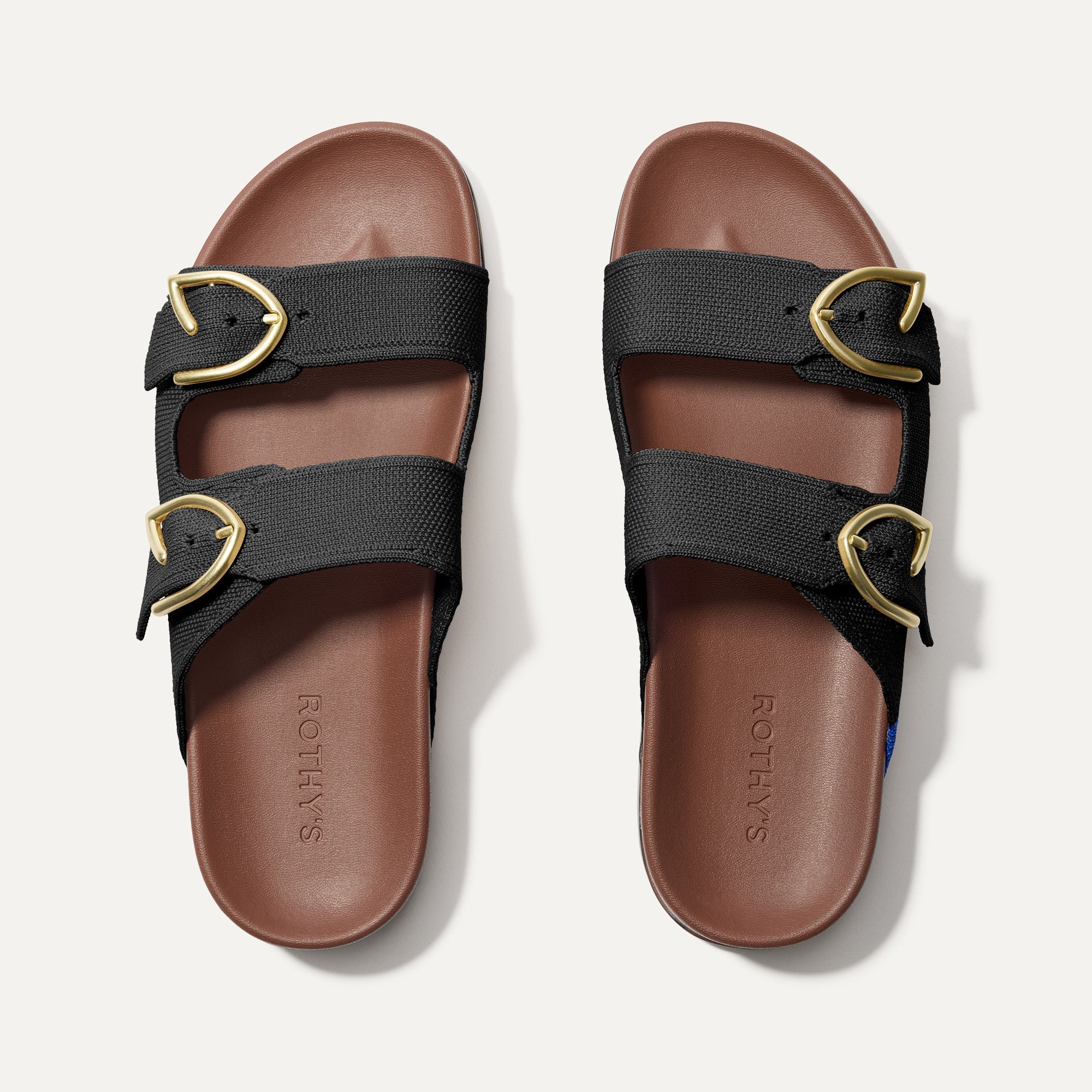Rothy's Buckle Slide sandali Black con fibbia