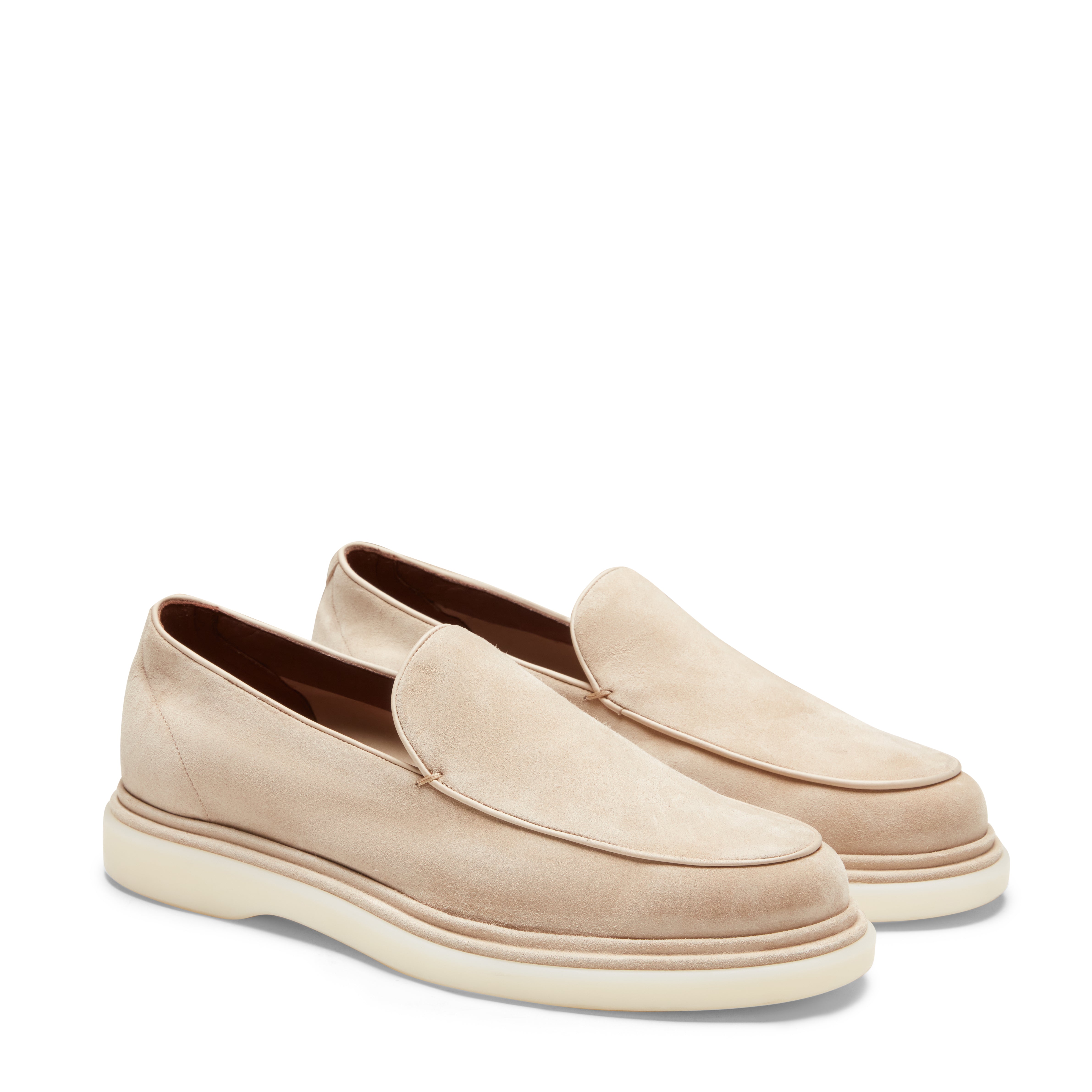 F.lli Rossetti 14499 mocassino uomo latte suede sfoderato