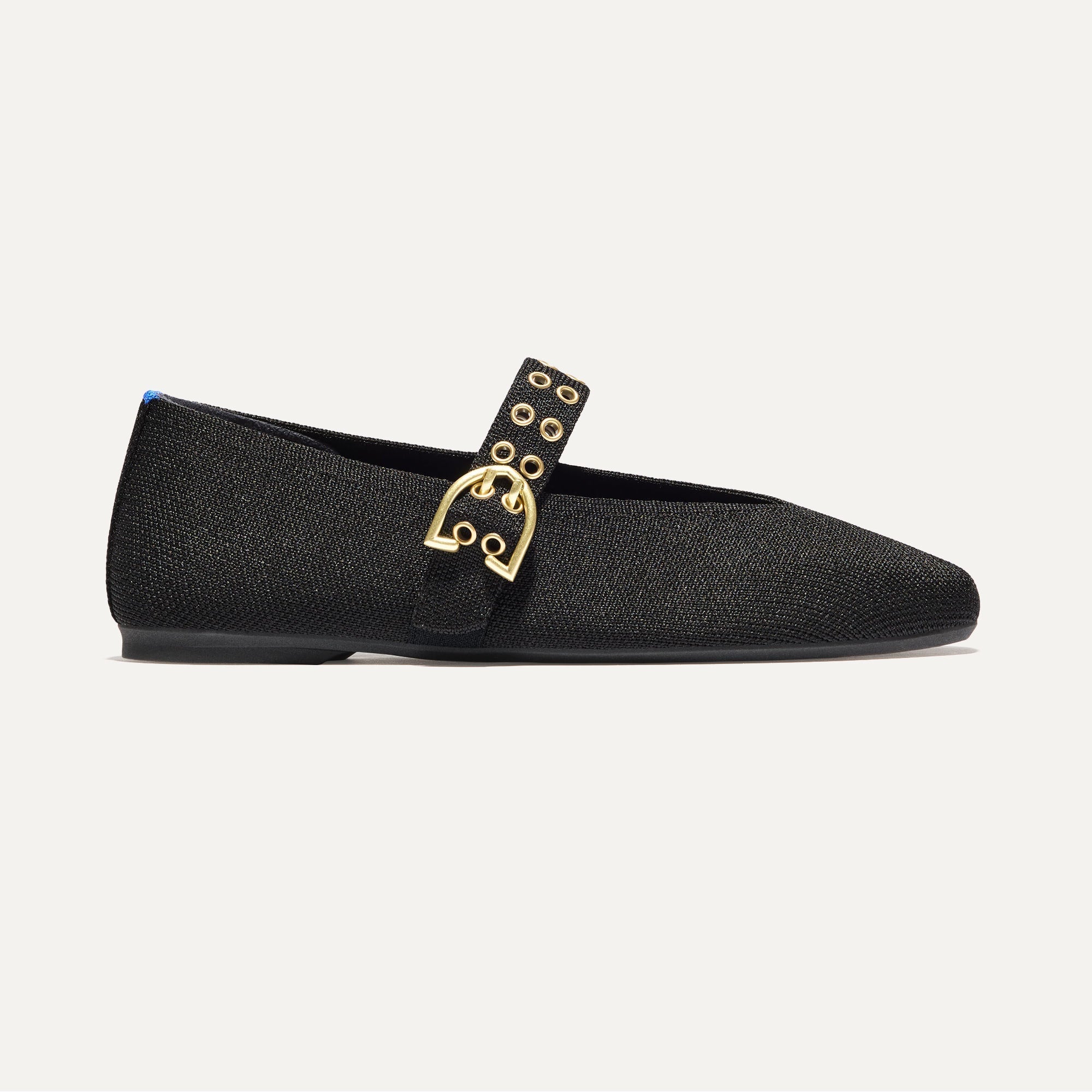 Rothy's Flats The Max Buckle Mary Jane ballerine Black punta quadra