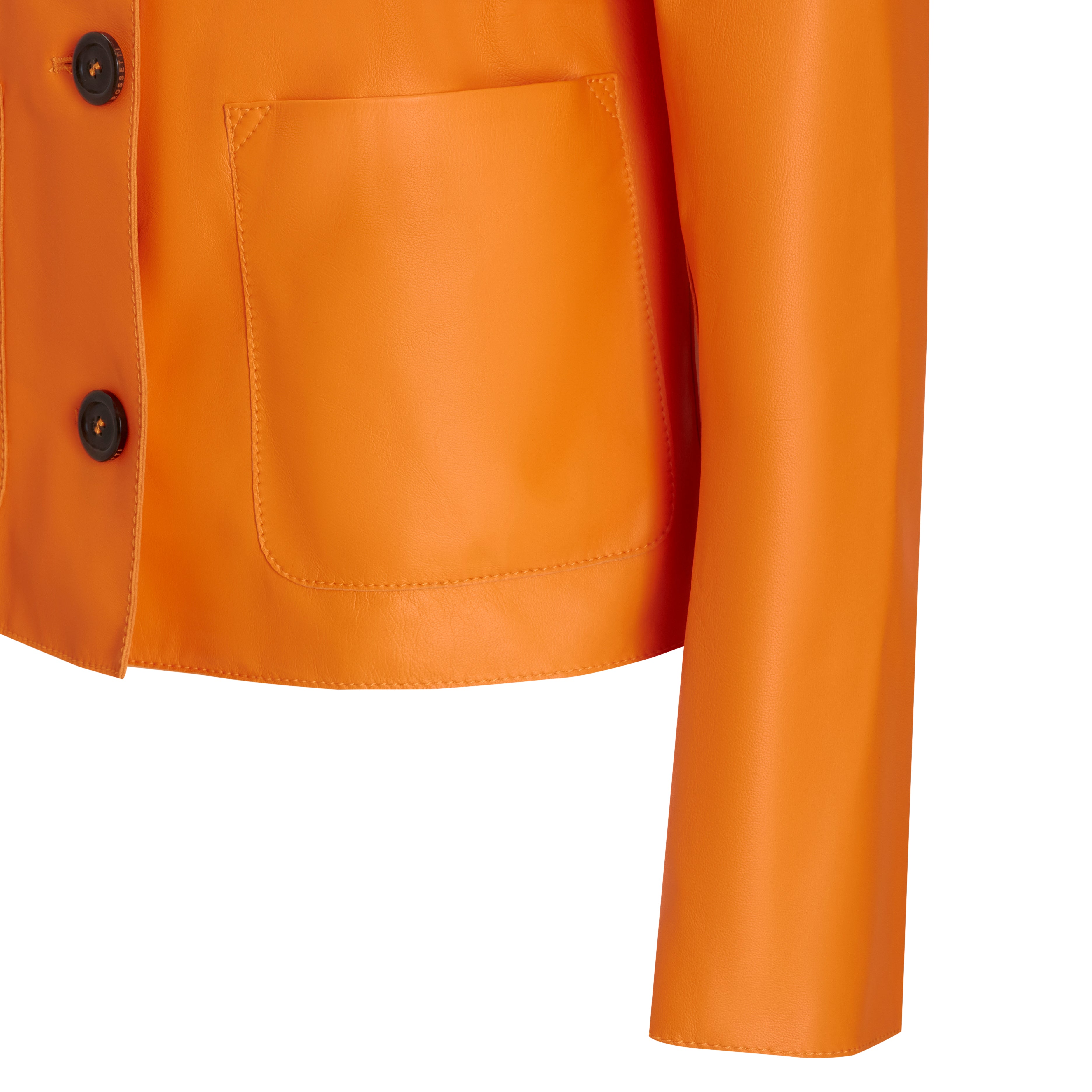 F.lli Rossetti giubbino 98324 giacca pelle arancio cropped