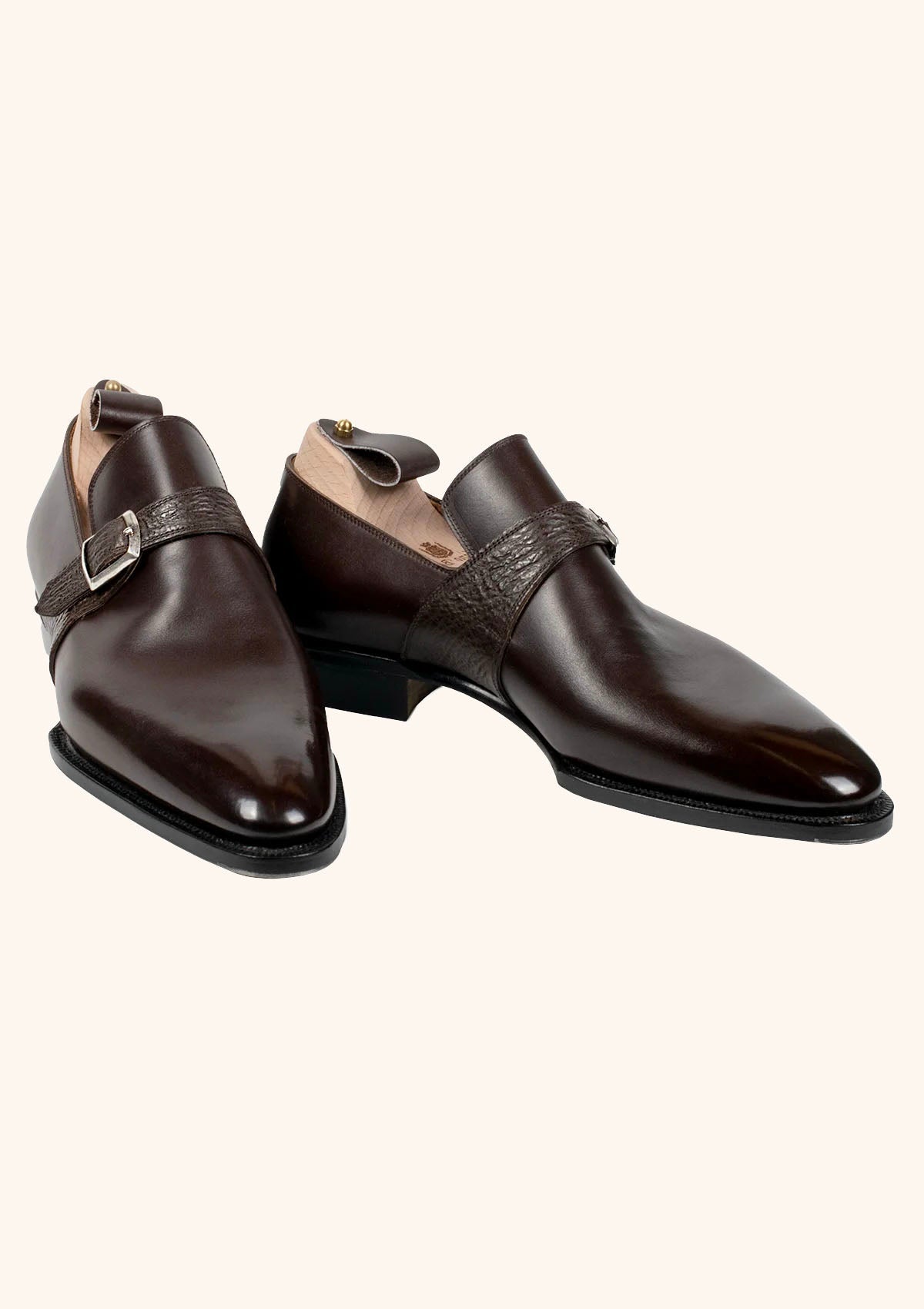 Stefano Bemer Monks T2200 monk uomo vitello testa moro 42