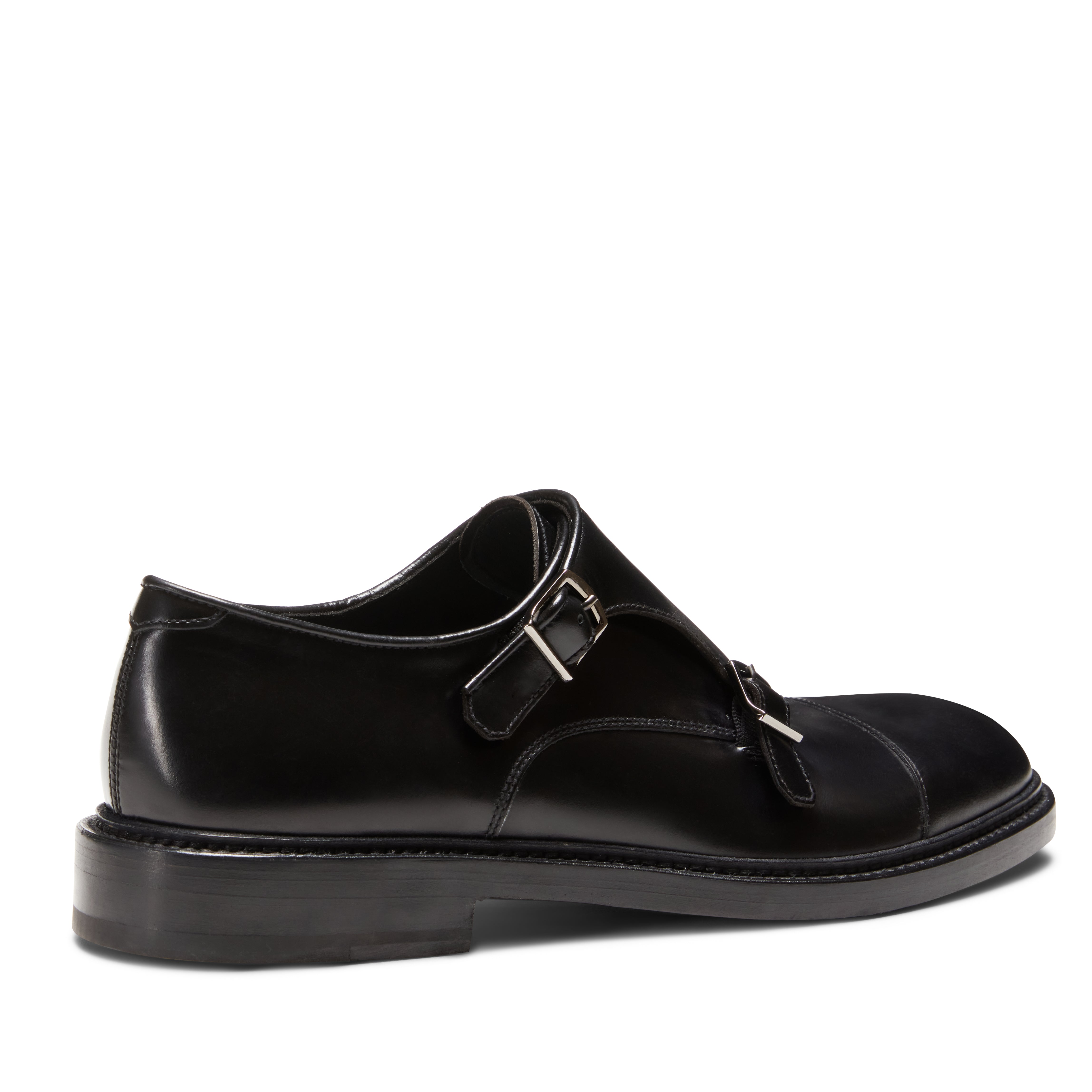 F.lli Rossetti Derby Doppia Fibbia 14756 scarpe pelle nera