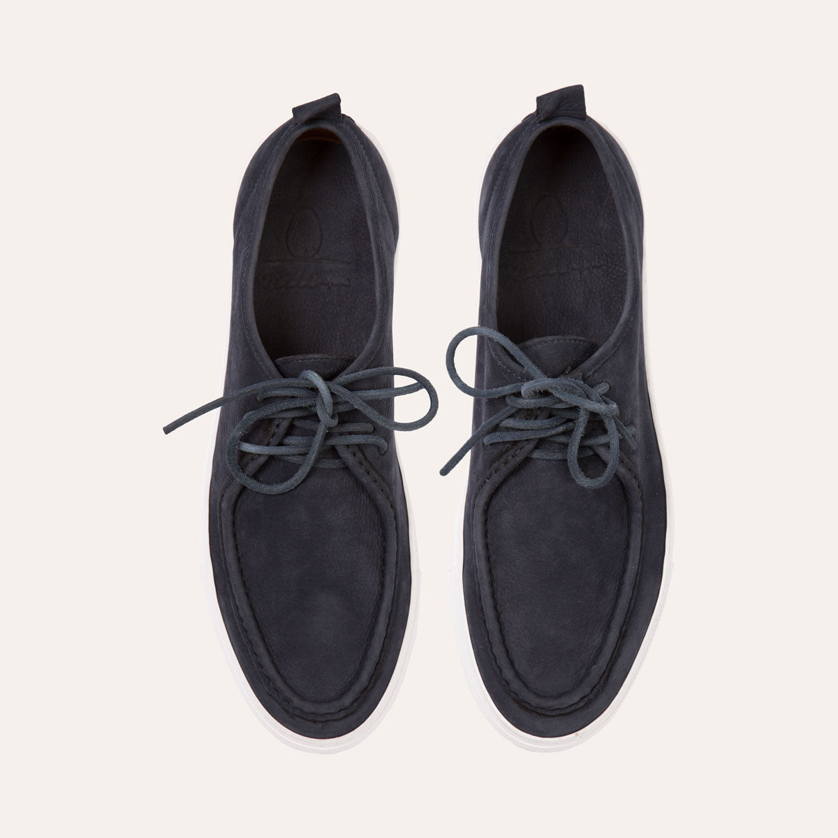 Dellovo Filomarino sneakers nabuk blu agnello
