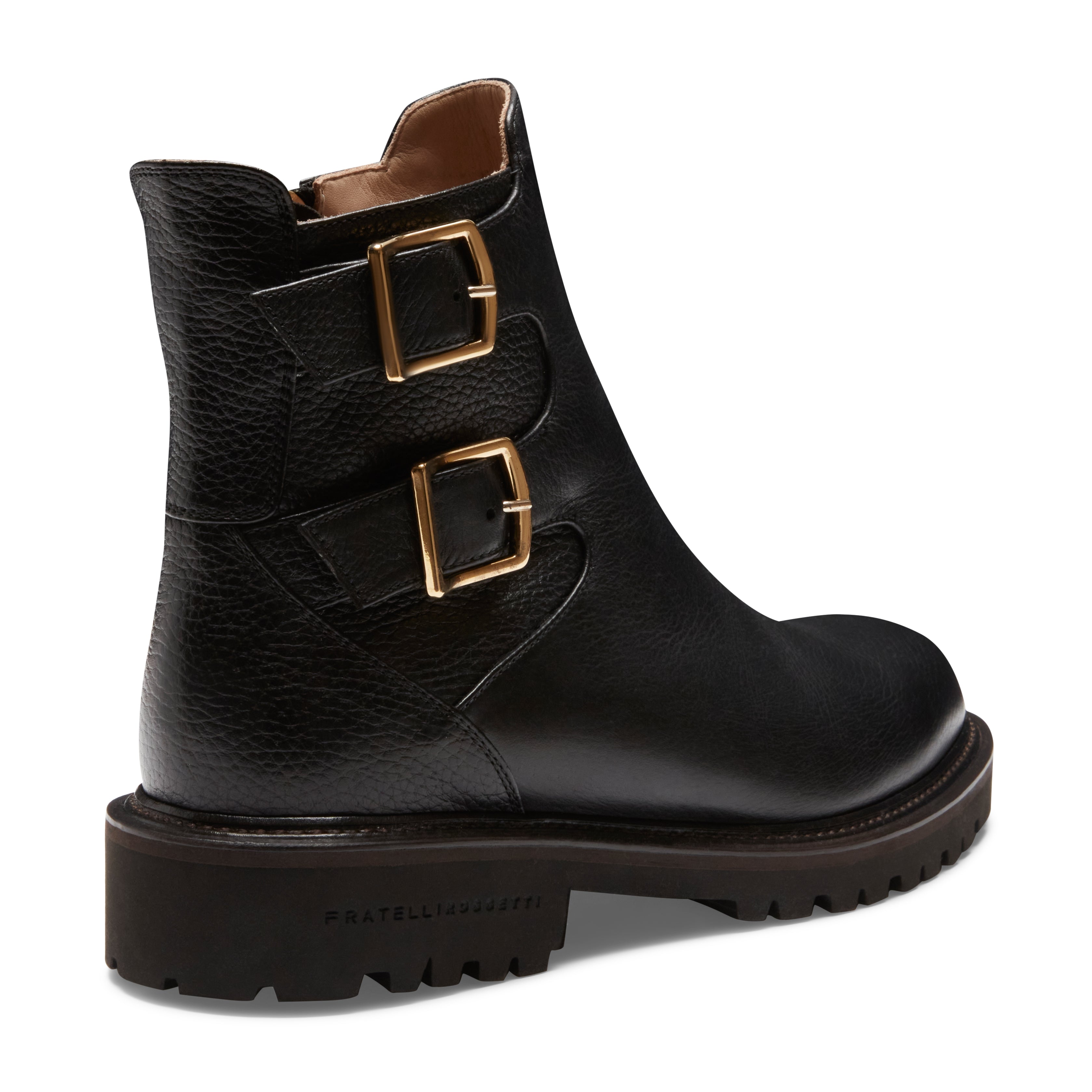 F.lli Rossetti Shoes Woman 77312 Stivaletto Nero Doppia Fibbia