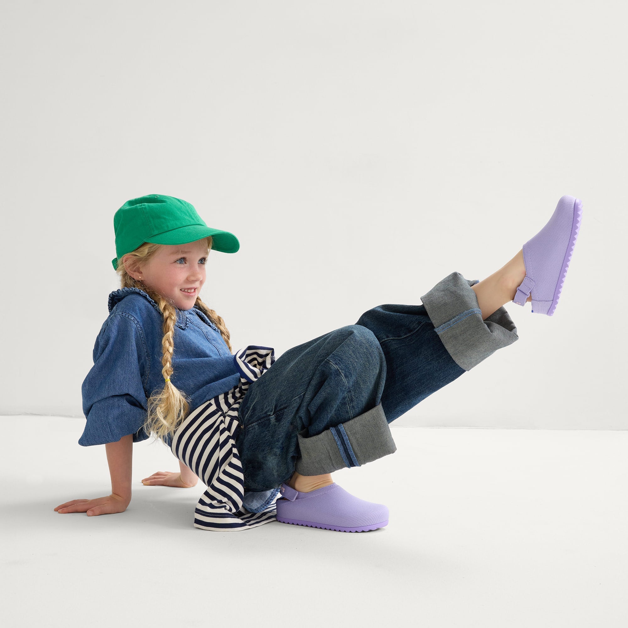 Rothy's The Kids Clog zoccoli bimba lilla orchid antiscivolo