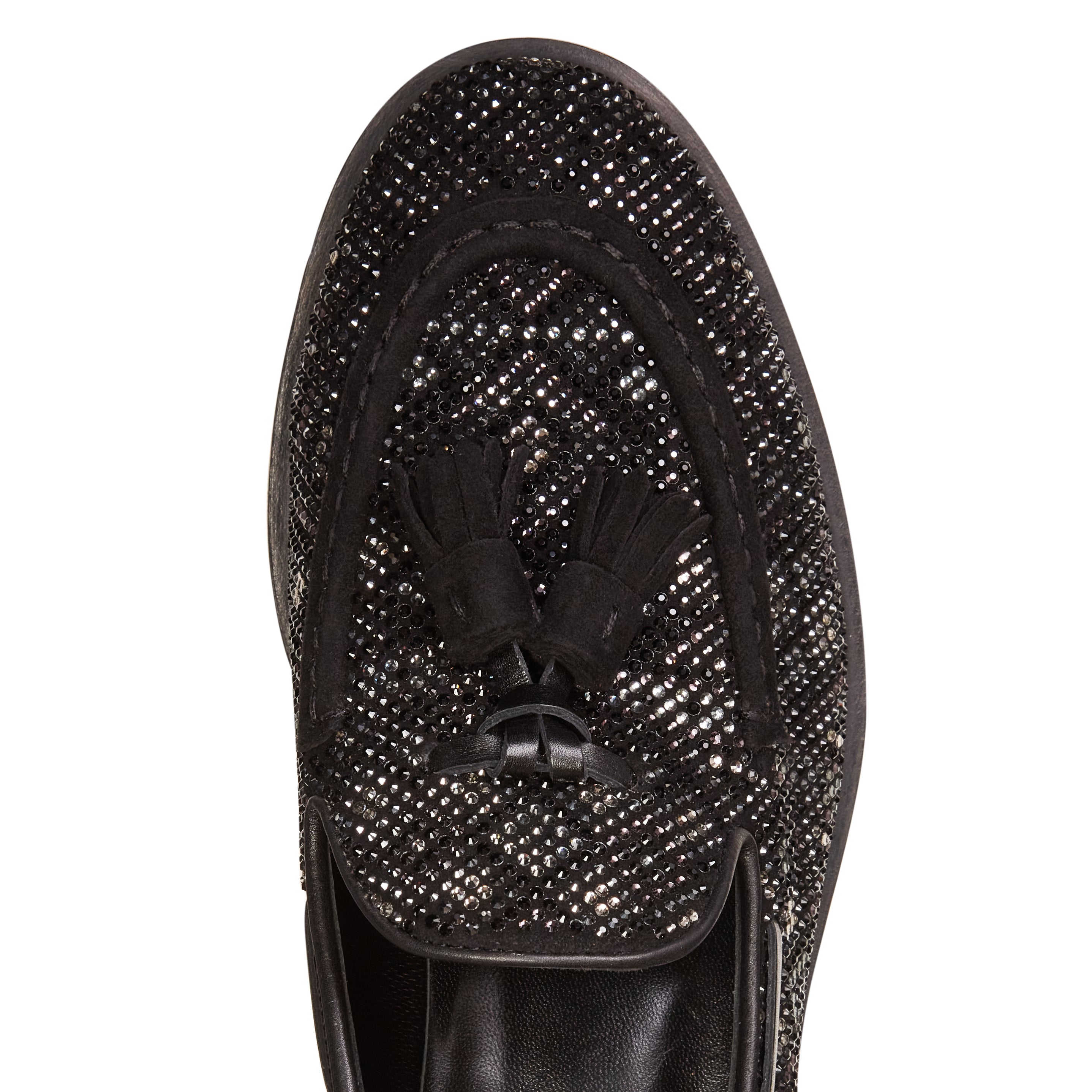 F.lli Rossetti Brera 68127 Mocassino Suede Nero Strass