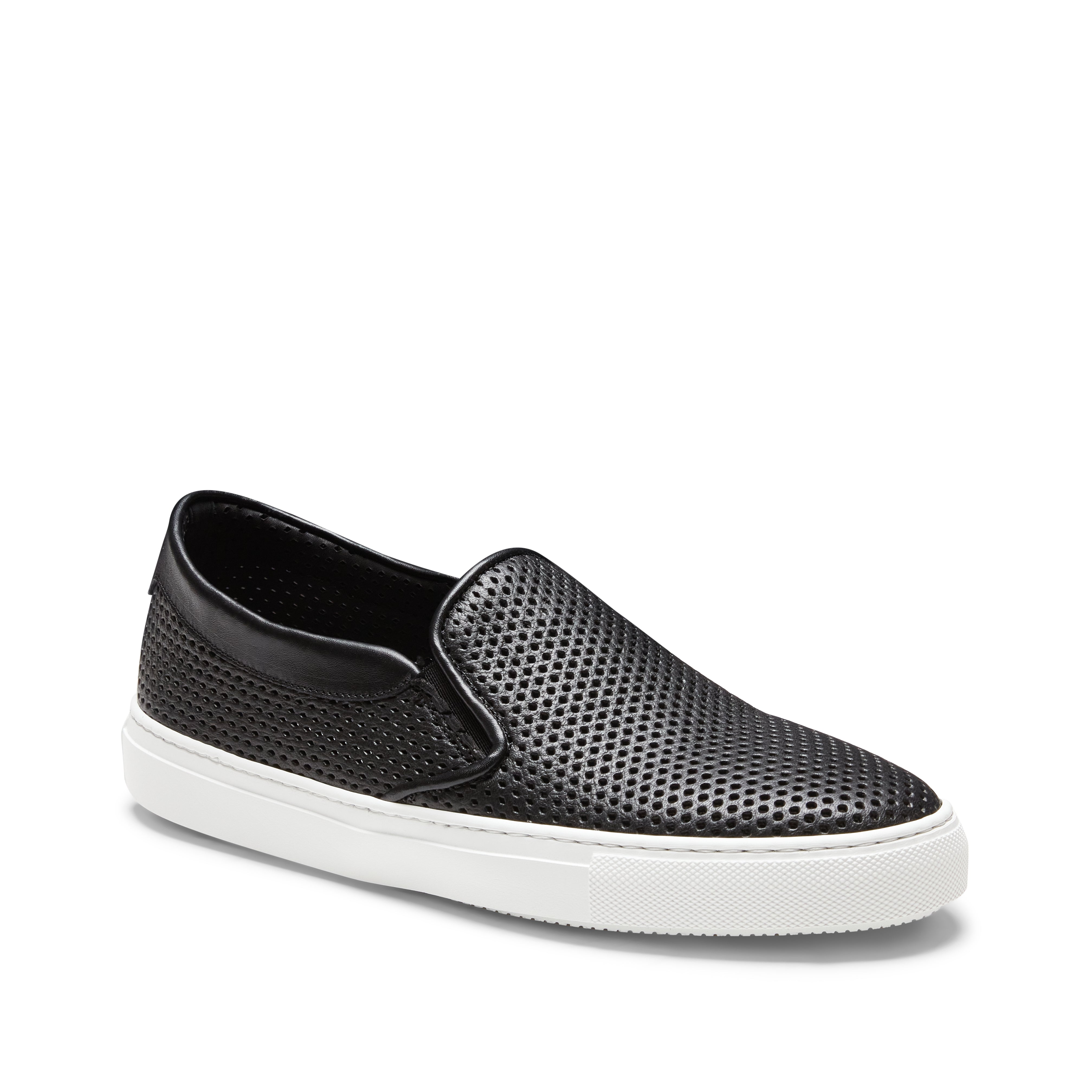 F.lli Rossetti 47401 Slipper Uomo Nero Pelle Traforata Elastici