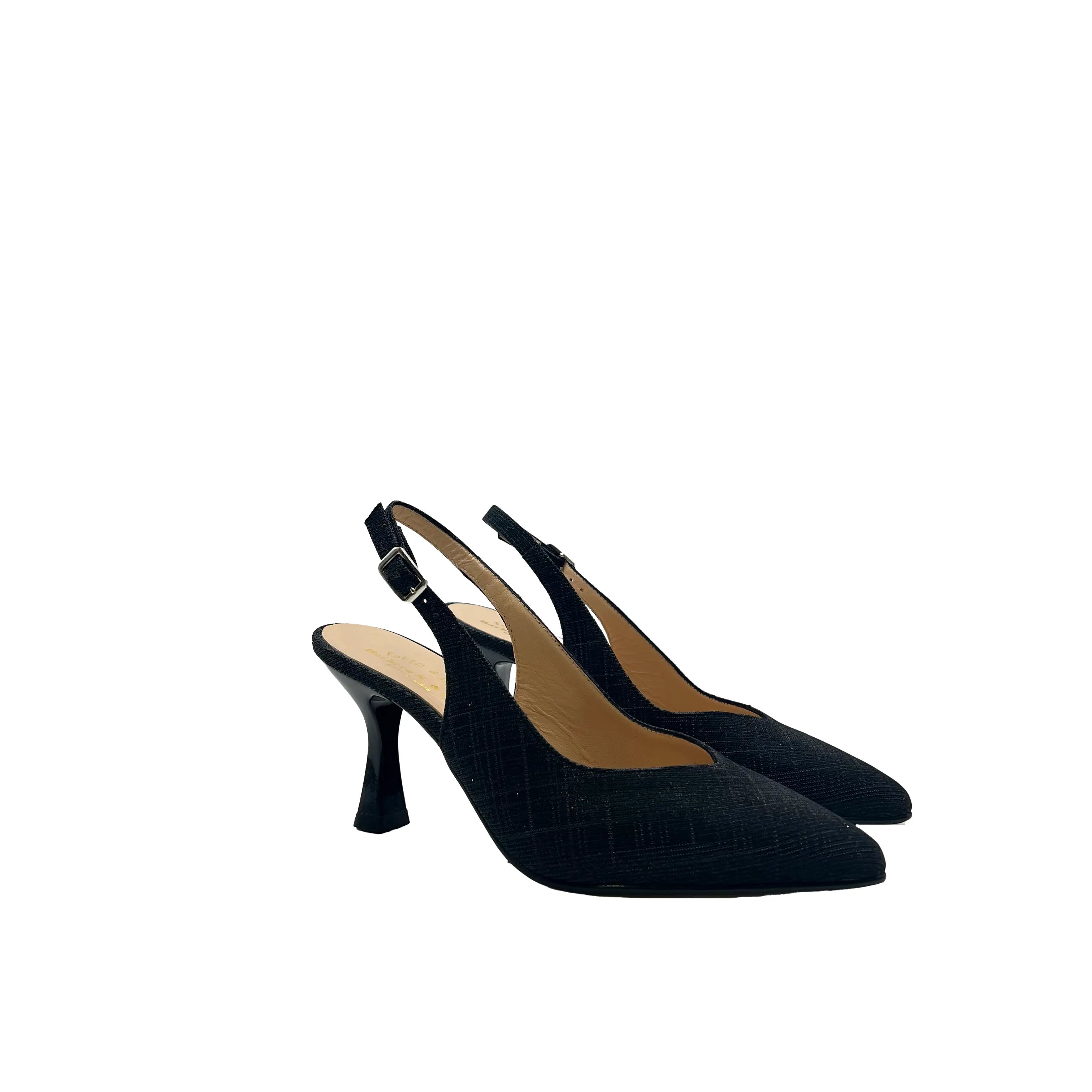 Sandro Barbera 704 Black Sandalo Donna Nero Tacco 75