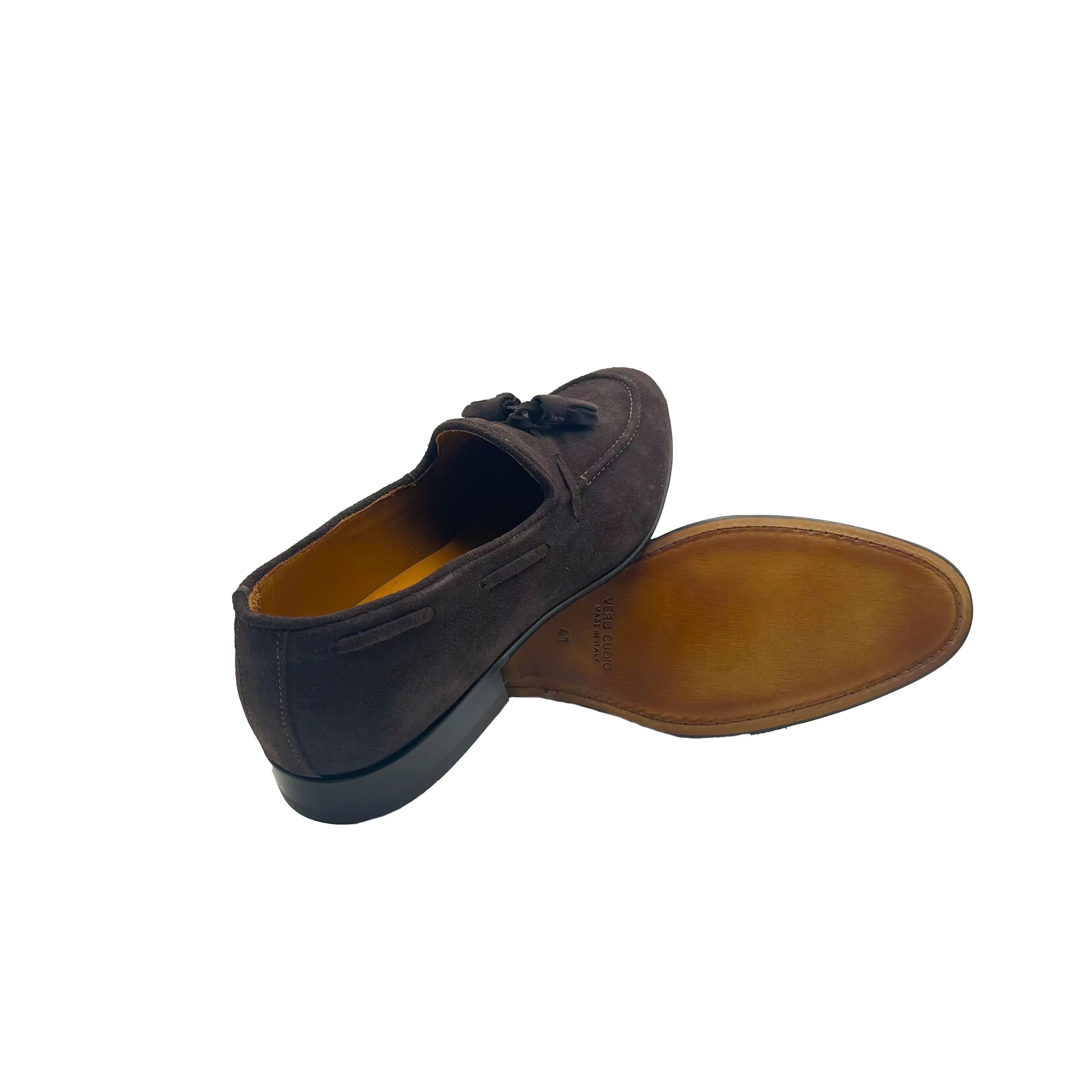 Sandro Barbera Mocassini 45218 tassel loafer uomo moka camoscio