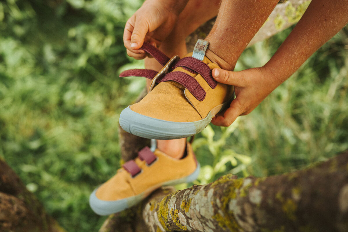 Wildling Robulo camel scarpe barefoot cotone bambini