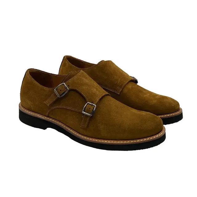 Sandro Barbera Stringate Uomo 1528 GoRain Double Monk Mostarda
