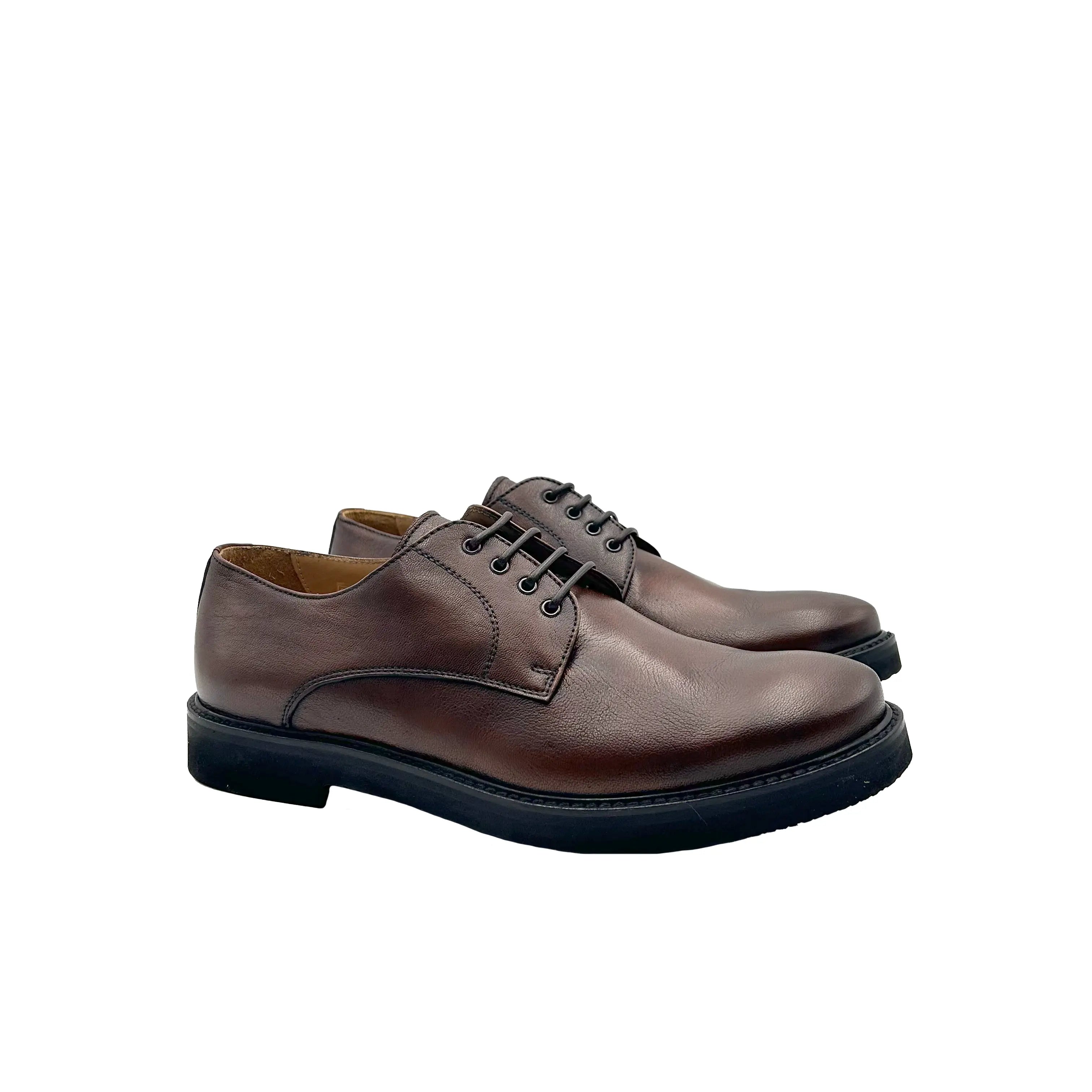 Sandro Barbera 1264 Derby Maya Marrone Vibram Scarpe
