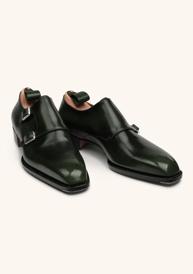 Stefano Bemer Monks T2306 scarpe double monk verde