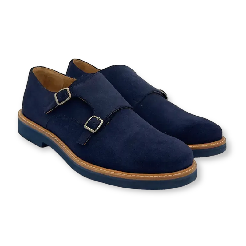 Sandro Barbera Stringate Uomo 1528 GoRain monk blu