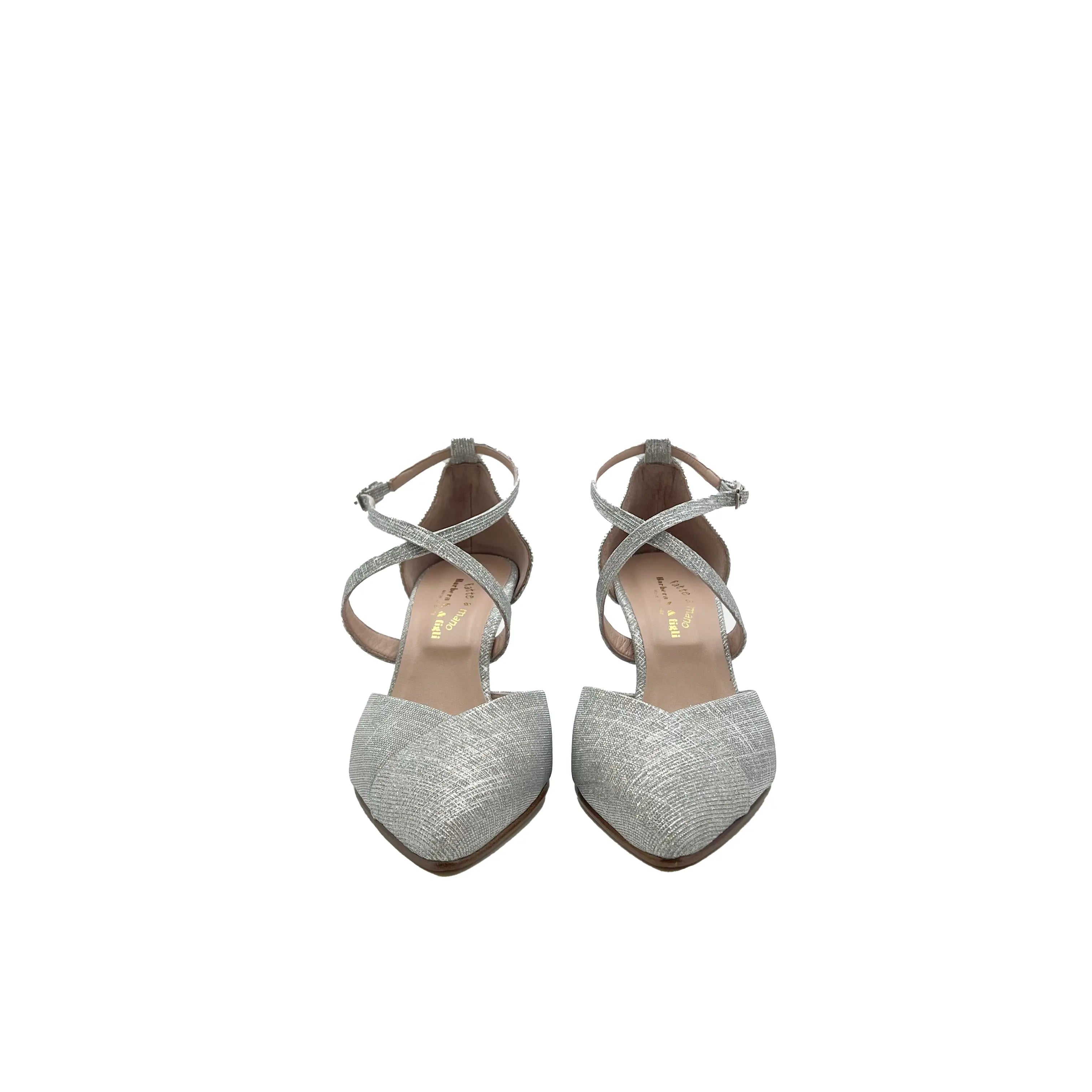 Sandro Barbera Sandali 1059 Galassia Silver sandalo argento tacco 75