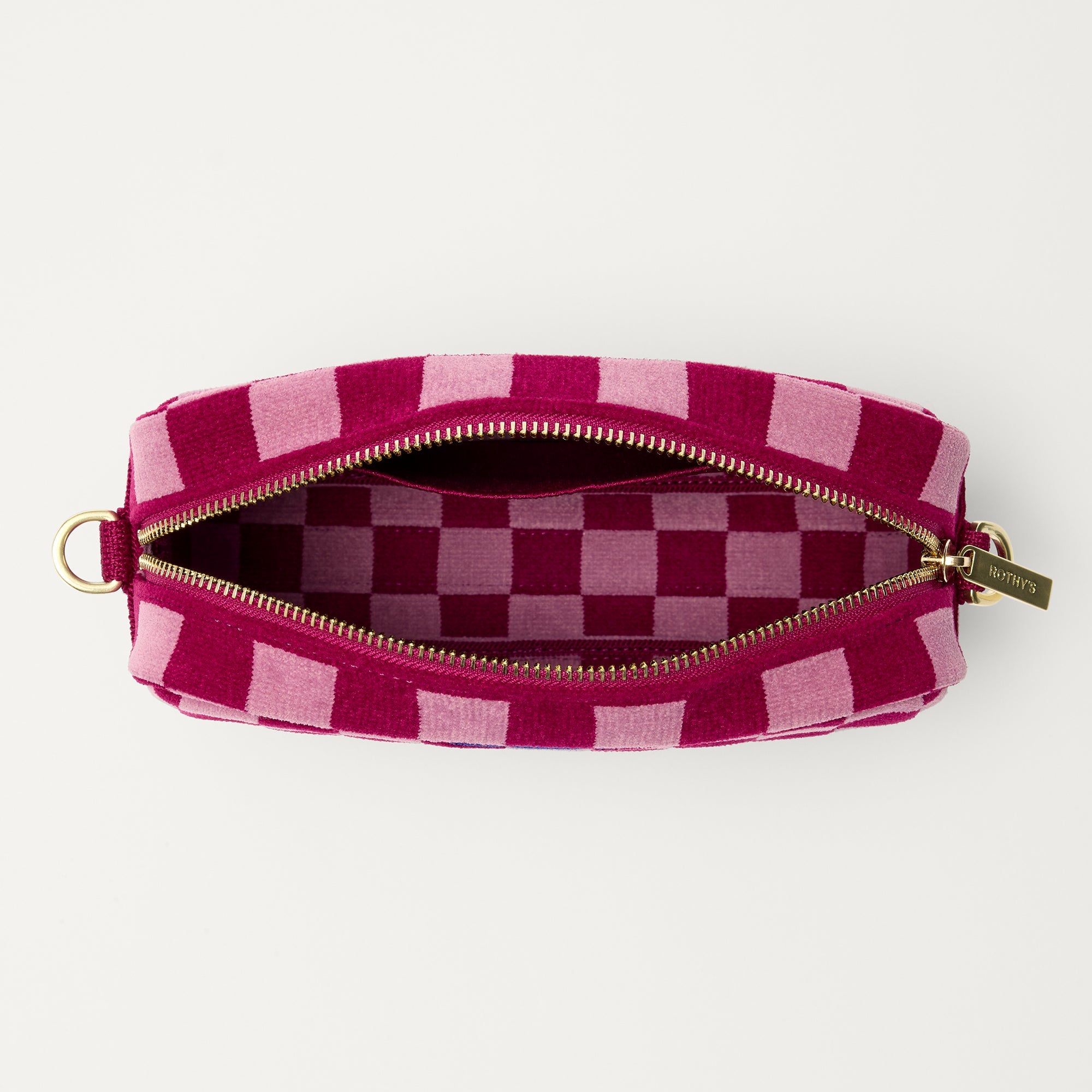 Rothy's The Crossbody Camera Bag borsa tracolla ReVelvet Orchid quadri