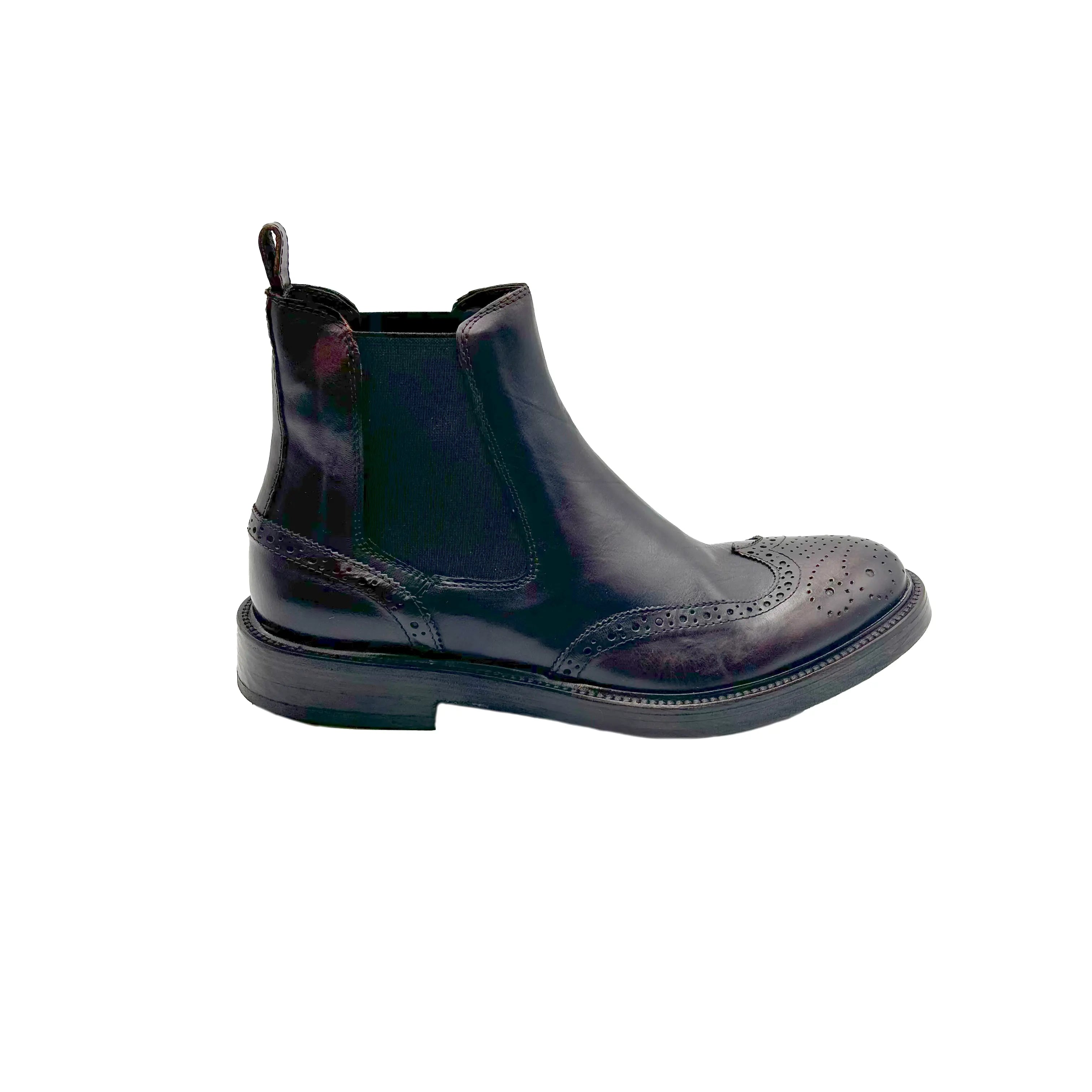 Sandro Barbera 1732 Chelsea Brogue Stone Wax Cioccolato