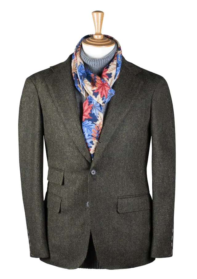 Stefano Bemer Blazers SV2128 giacca verde lana herringbone