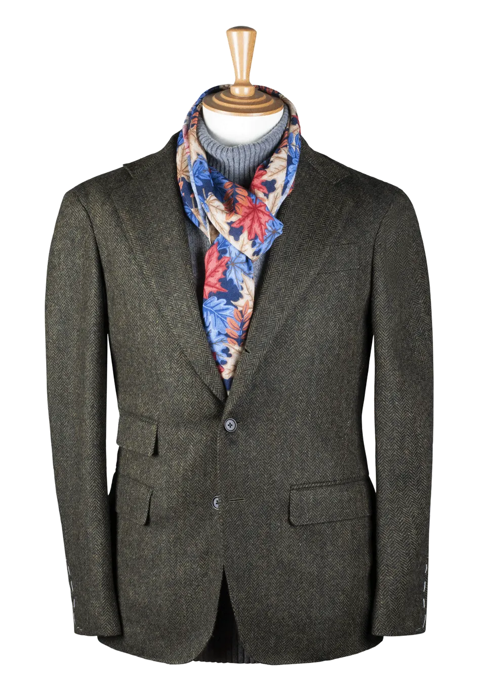 Stefano Bemer Blazers SV2128 giacca verde lana herringbone
