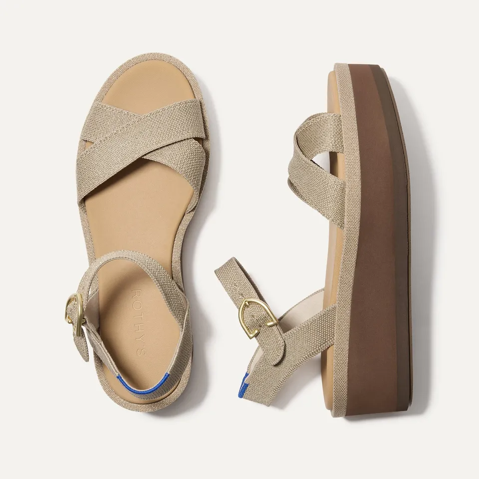 Rothy's The Criss-Cross sandali zeppa Aurora leggeri