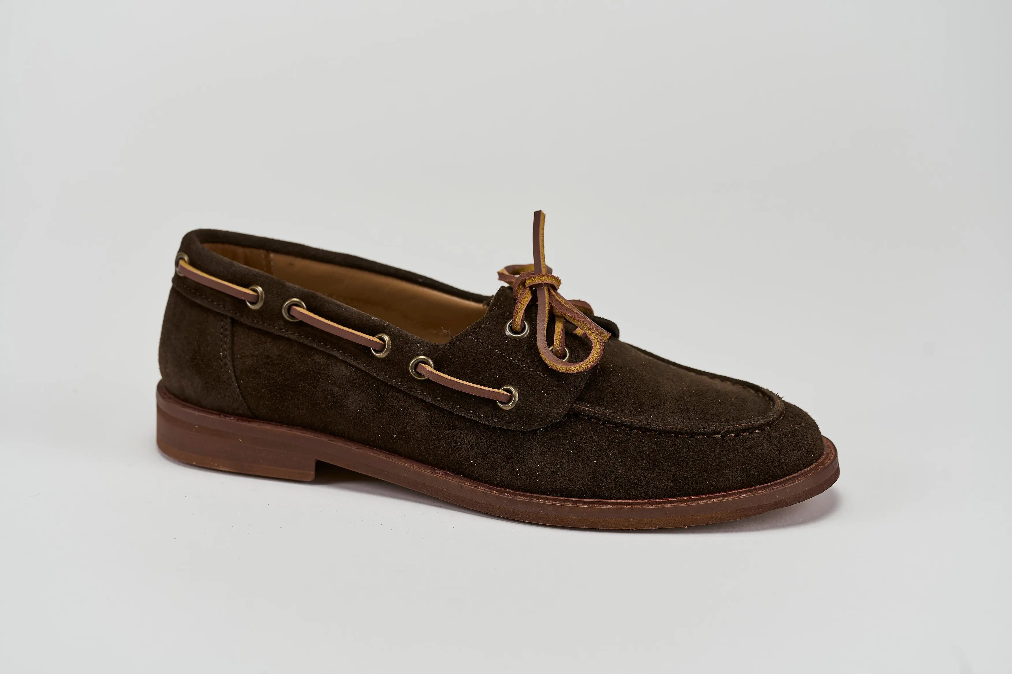 Sandro Barbera Barca scarpe testa moro scamosciato