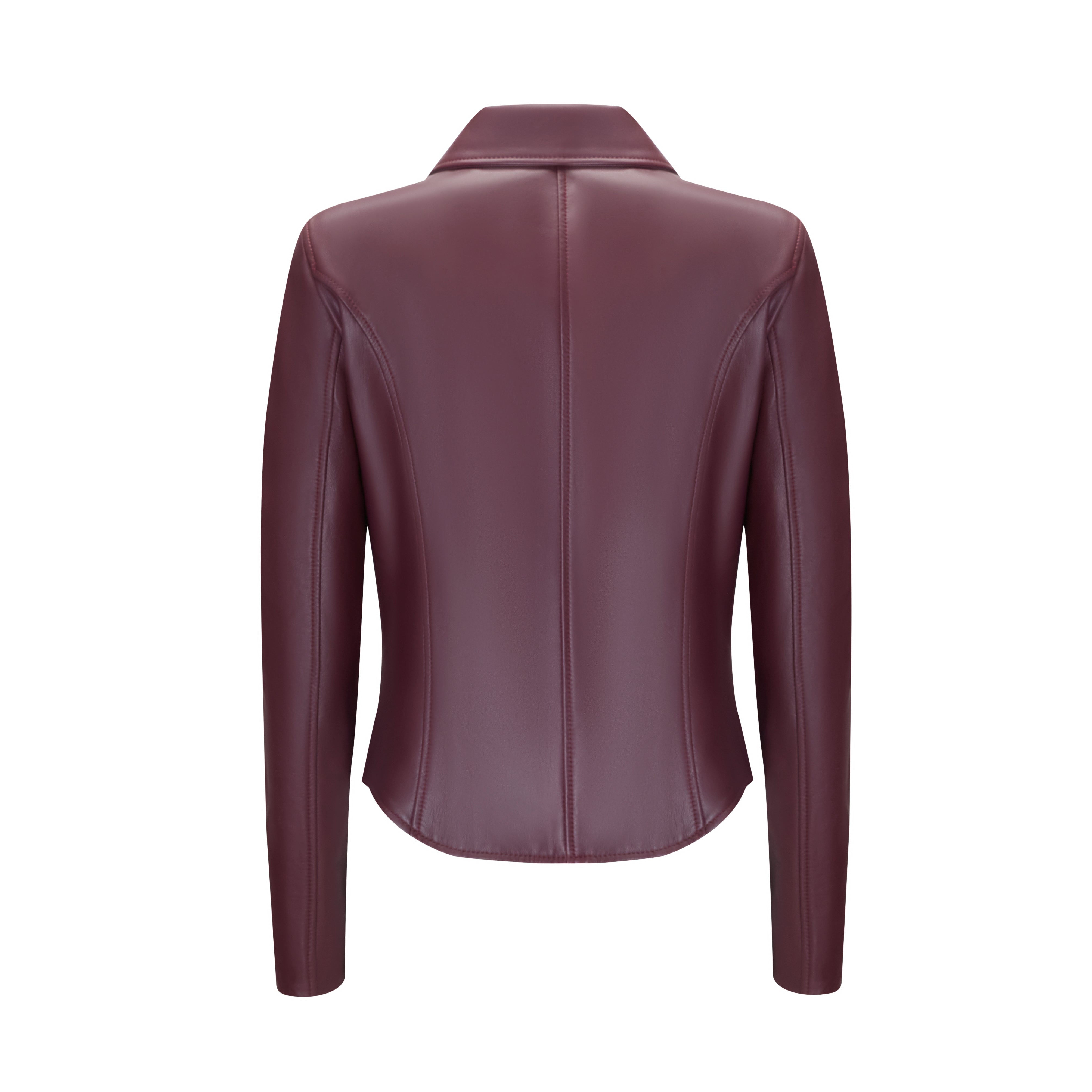 F.lli Rossetti giacca pelle nappa bordeaux donna