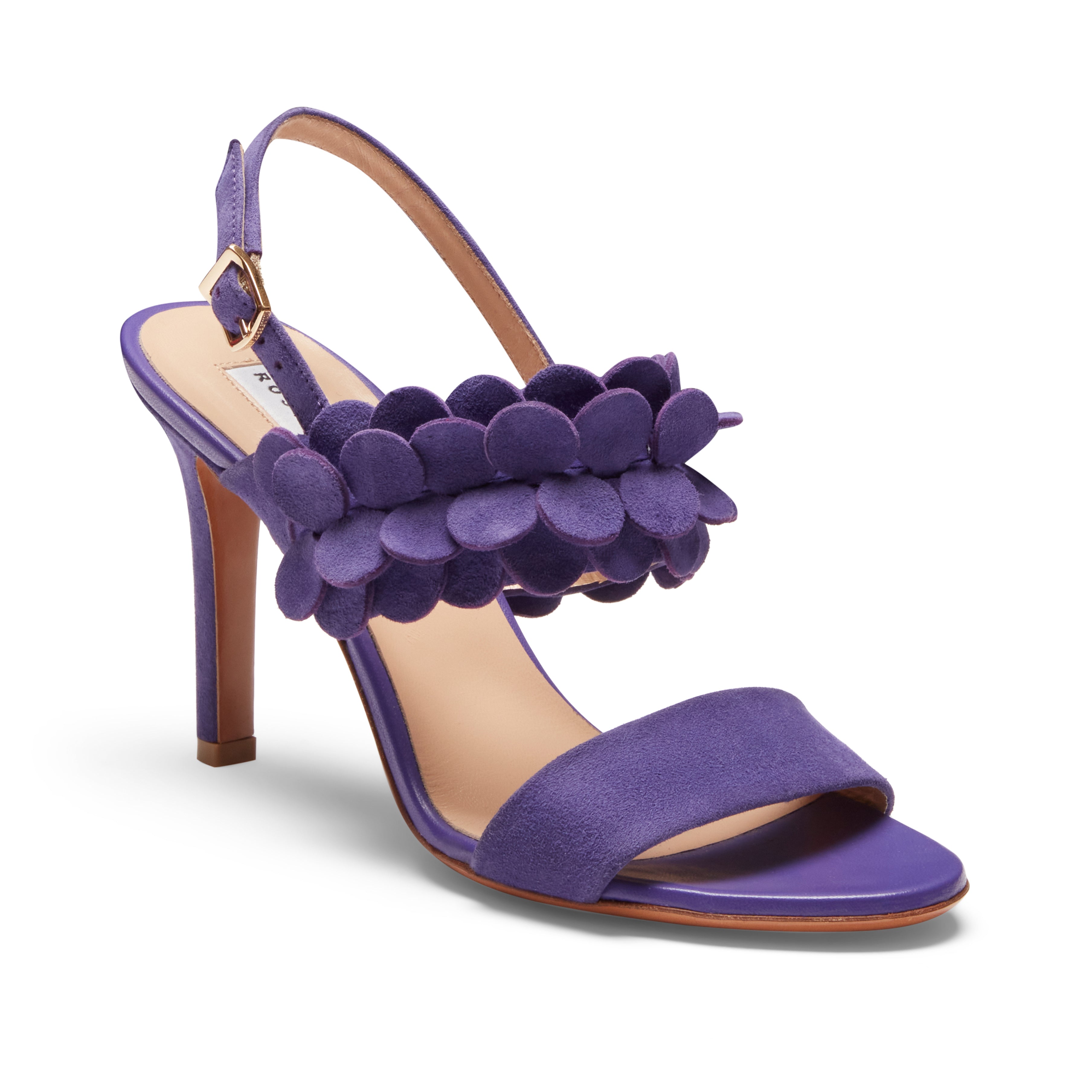 F.lli Rossetti 68261 sandalo viola in suede tacco 90