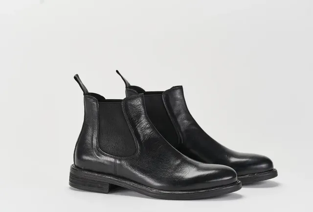 Sandro Barbera 34225 Chelsea Stone Wax Nero Pelle