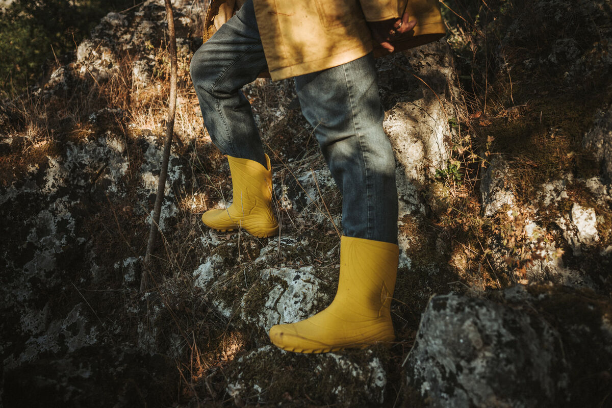 Wildling Ranidae Yellow stivali pioggia adulti gialli vegani