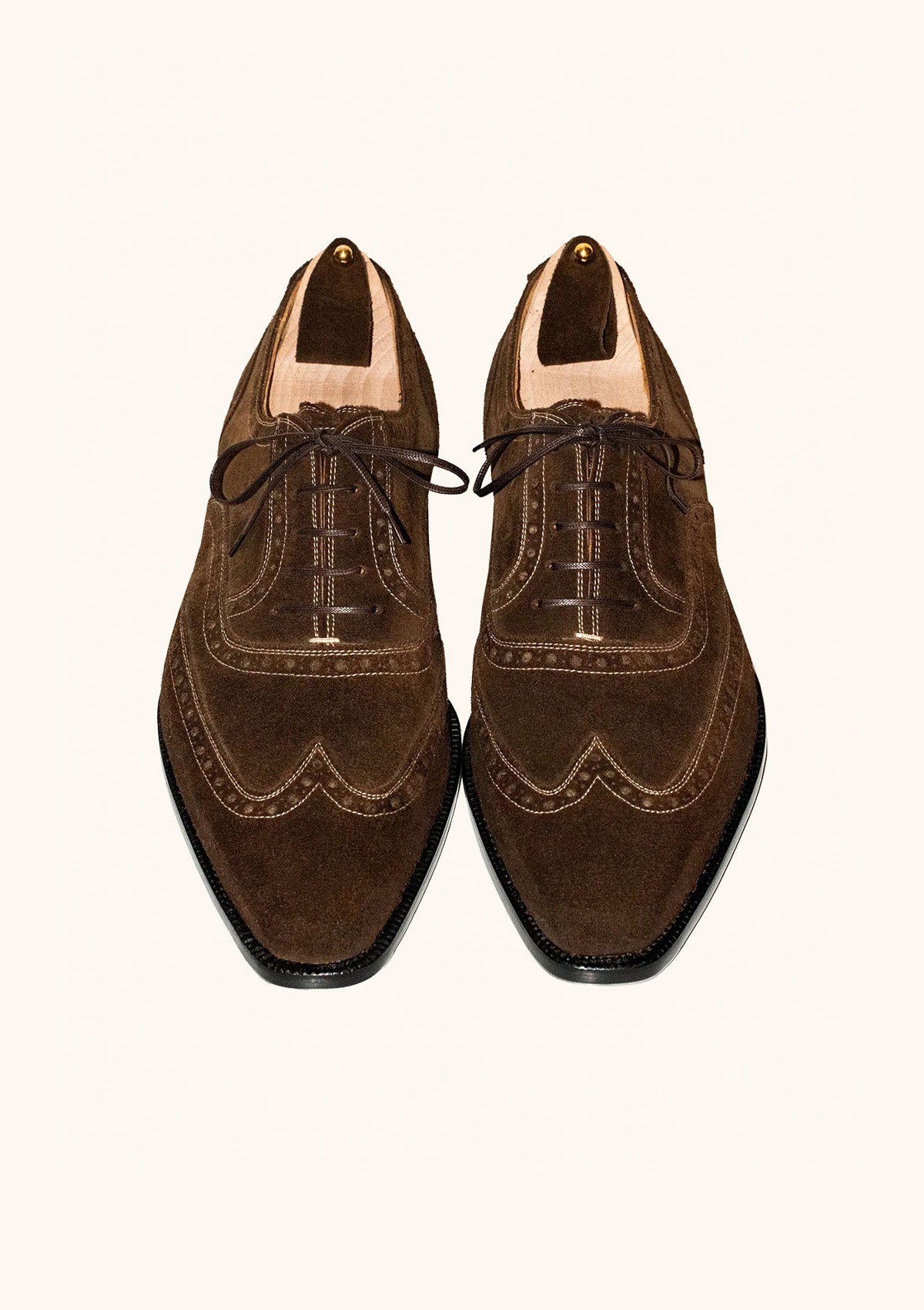 Stefano Bemer Oxfords T6351 stringate camoscio marrone 42