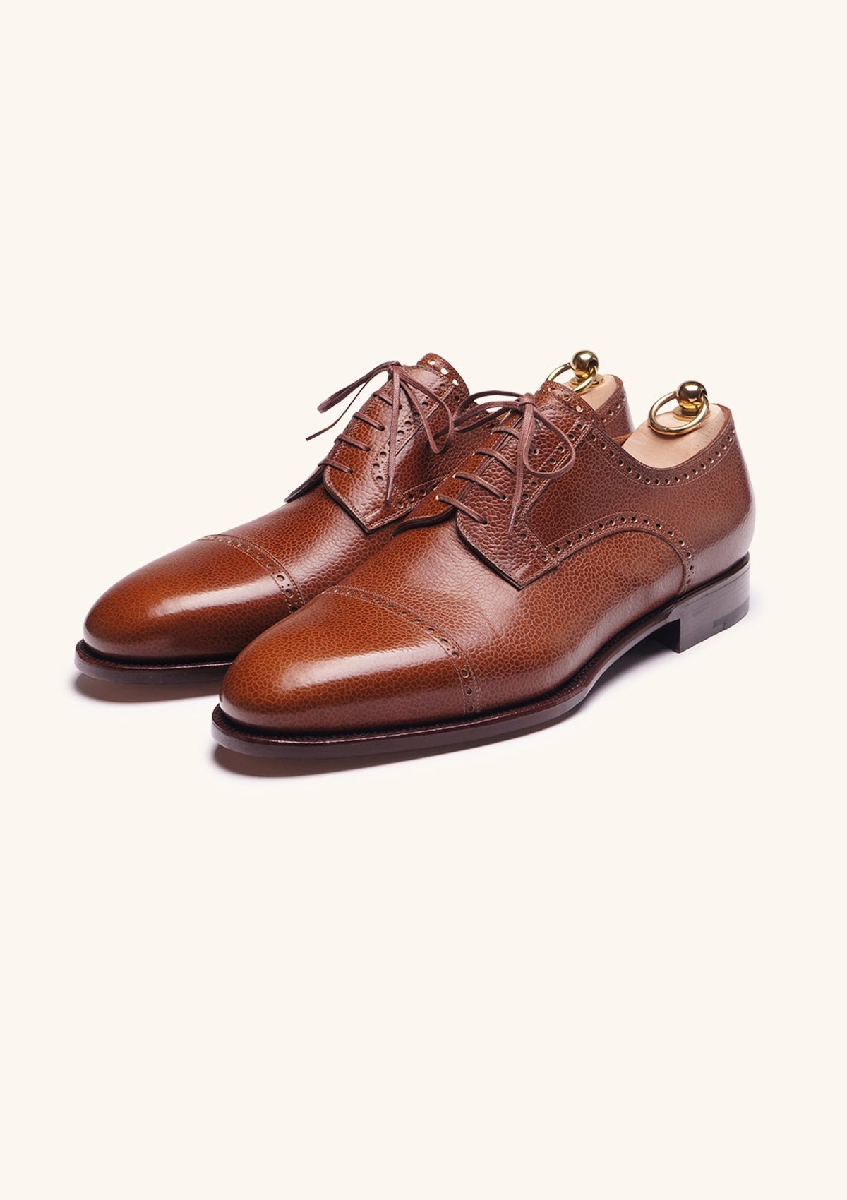 Stefano Bemer Derbies C5400 scarpe marroni hatchgrain