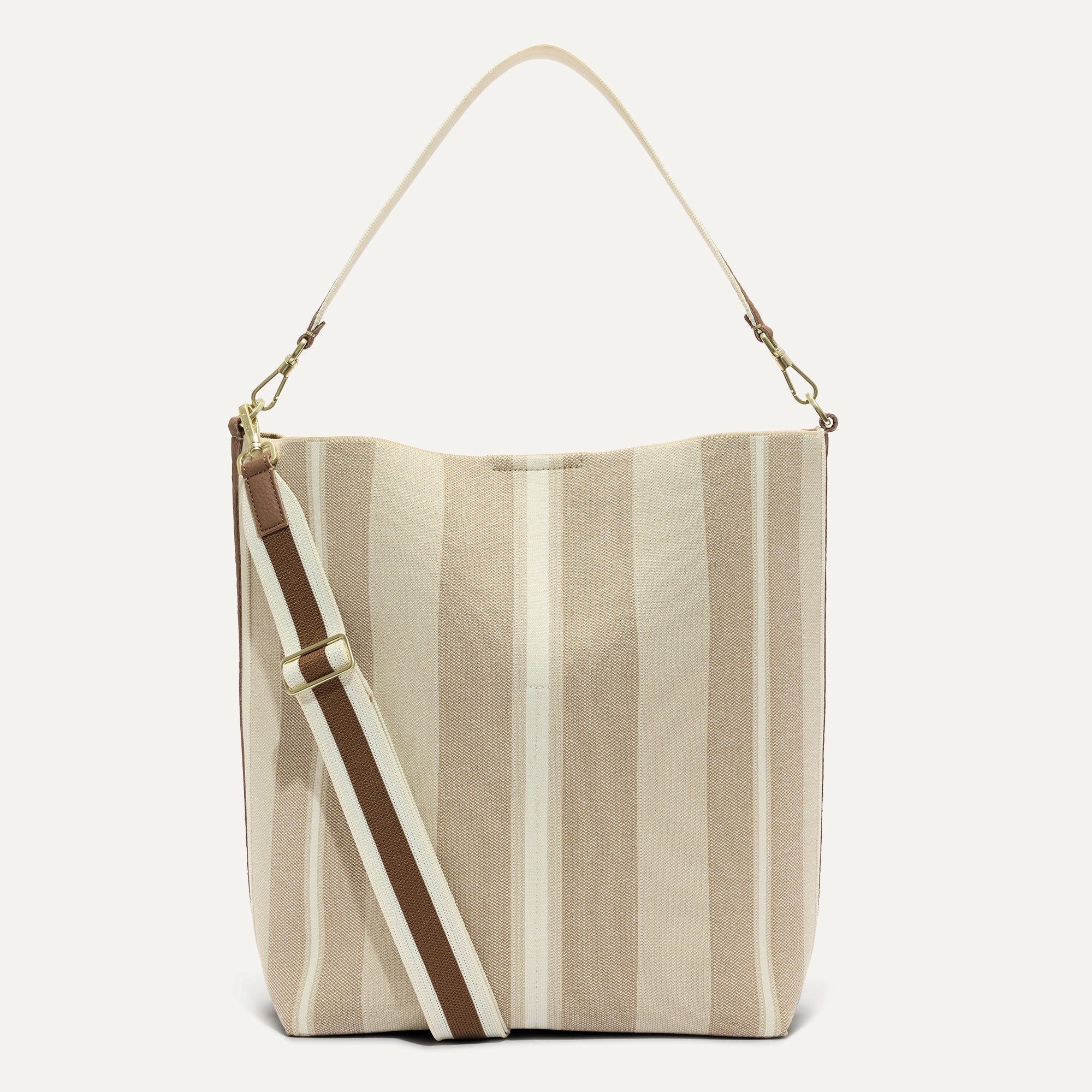 Rothy's Bucket Bag borsa secchiello oat latte righe