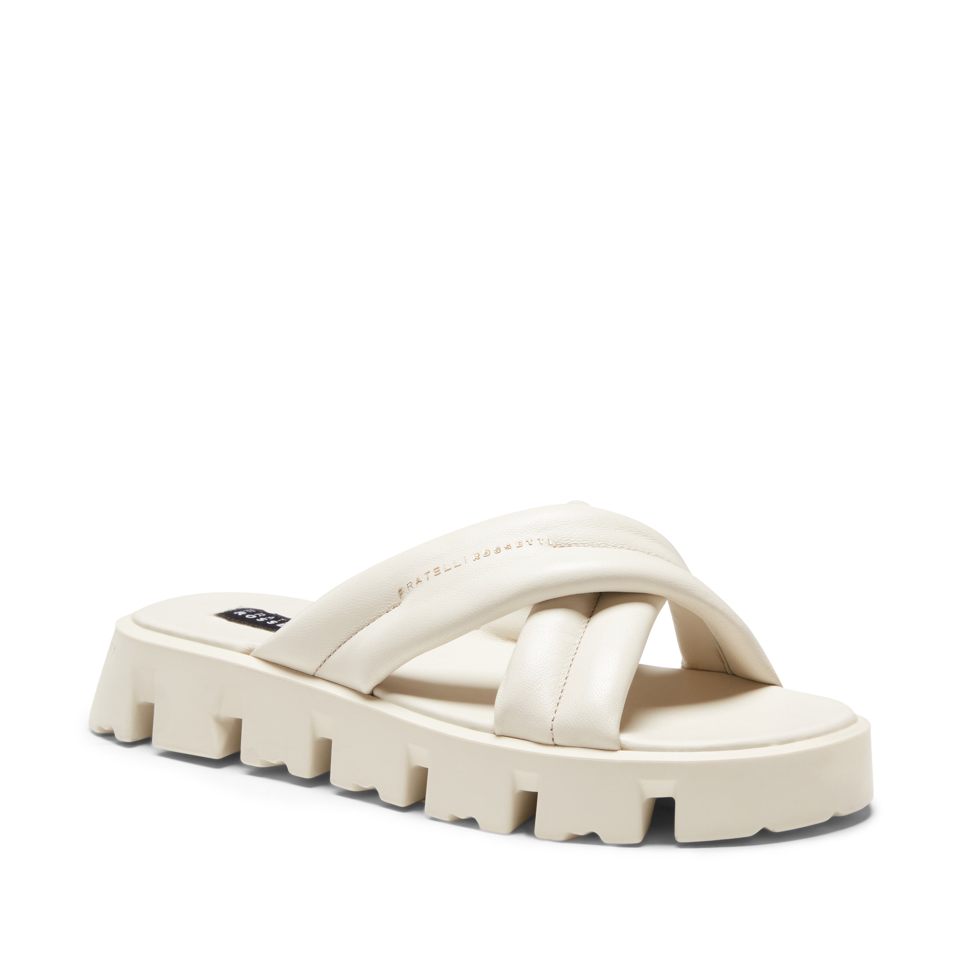 F.lli Rossetti 76895 Sandalo Donna Pelle Latte Incrociato