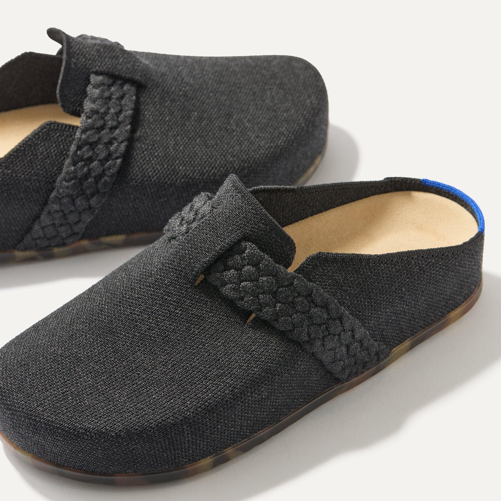 Rothy's The Braid Clog zoccoli donna Black nero lana